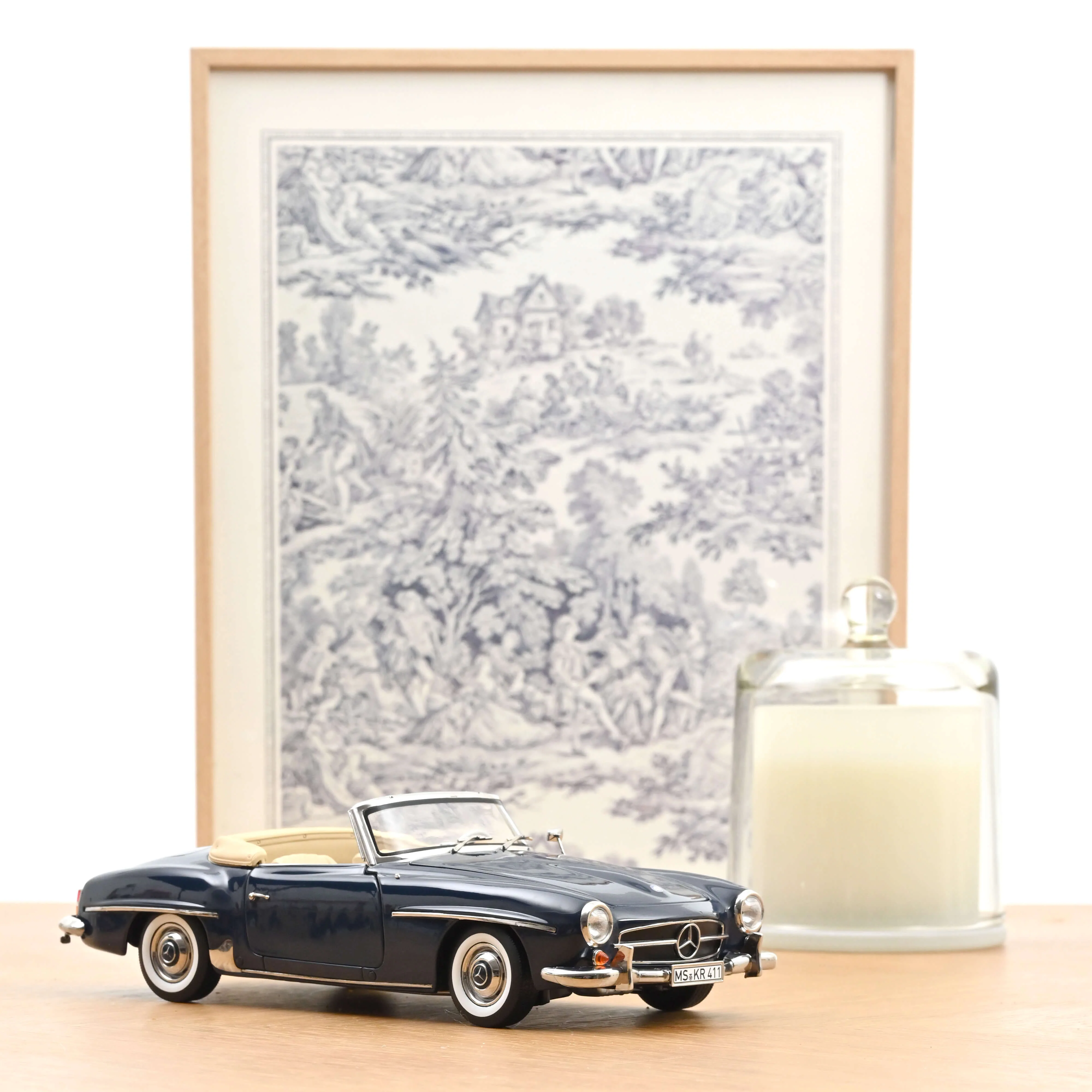Mercedes-Benz 190 SL 1957 Bleu moyen 1/18