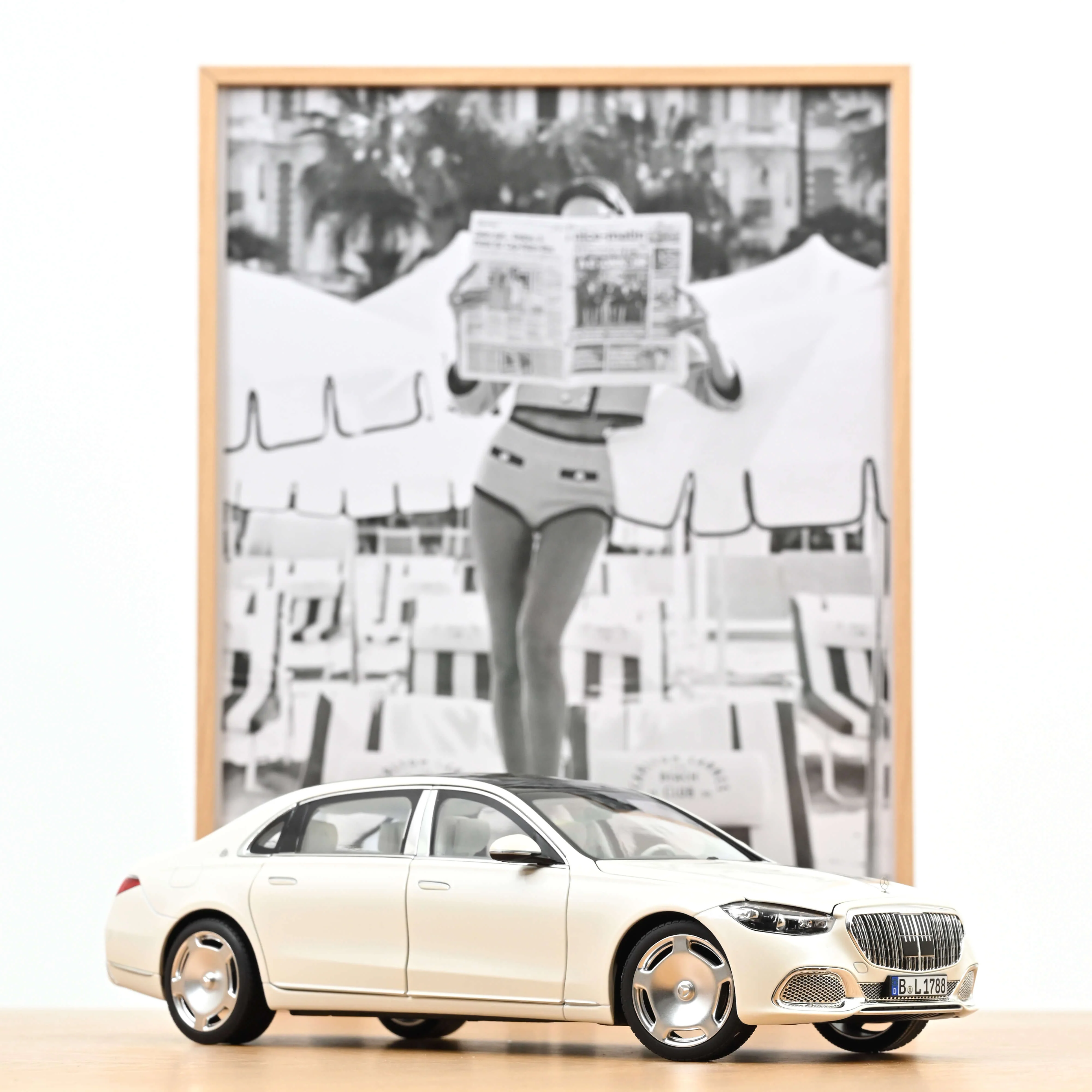Mercedes-Maybach S 680 4MATIC 2021 Blanc Diamant met 1/18