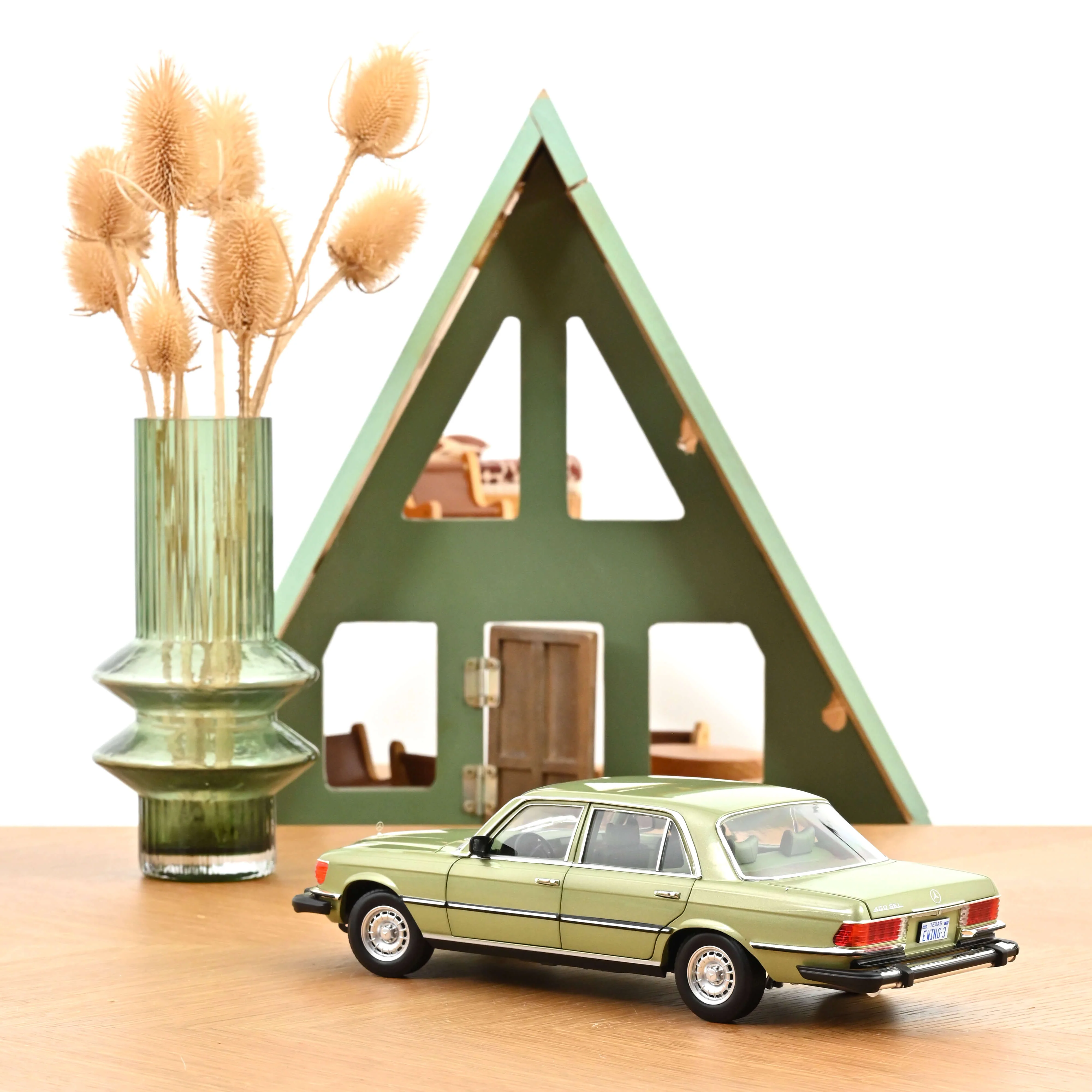 Mercedes-Benz 450 SEL Vert Argent US TV-Version 1979 1/18 - Image 3