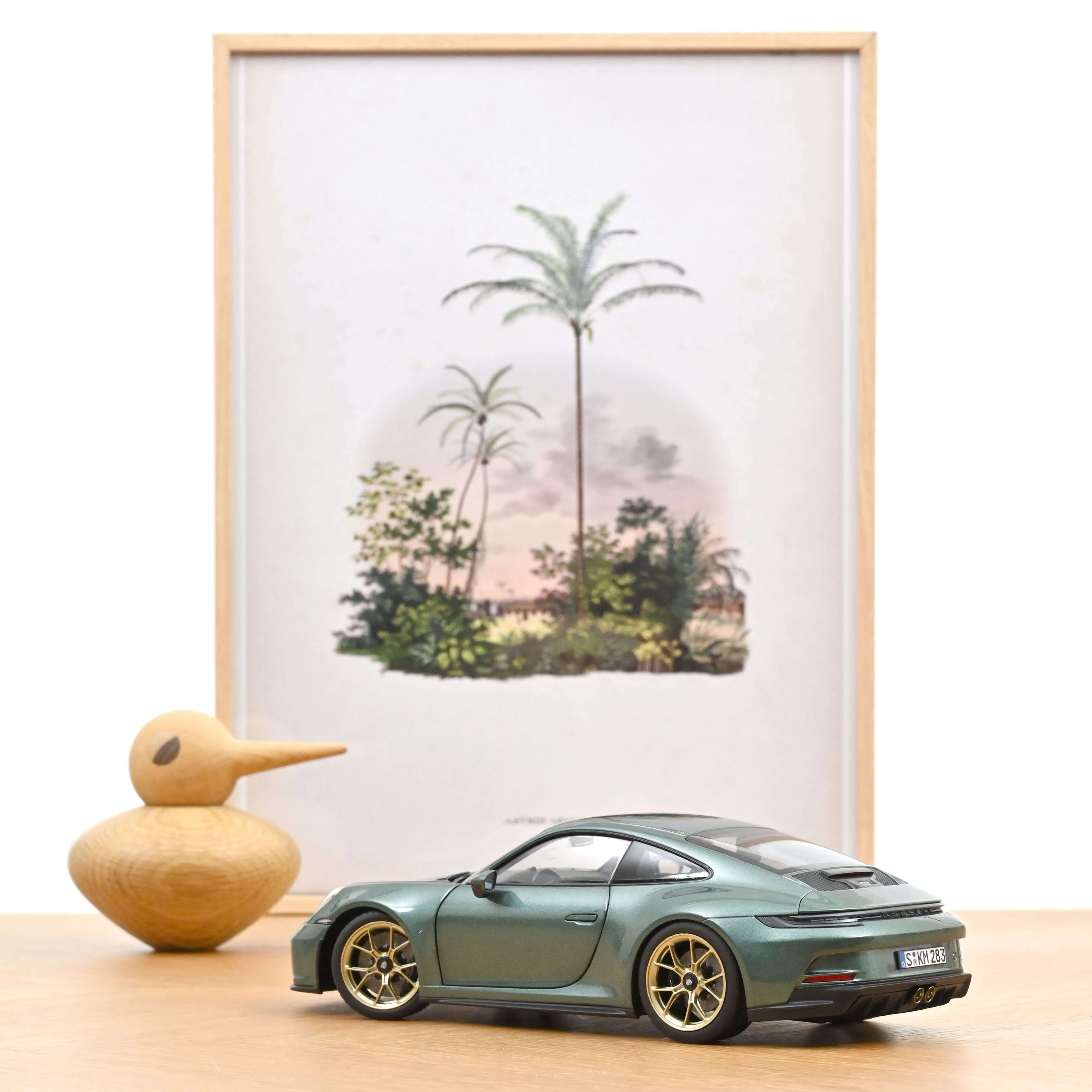 Porsche 911 GT3 avec Pack Touring 2021 Vert Malachite 1/18 - Image 3