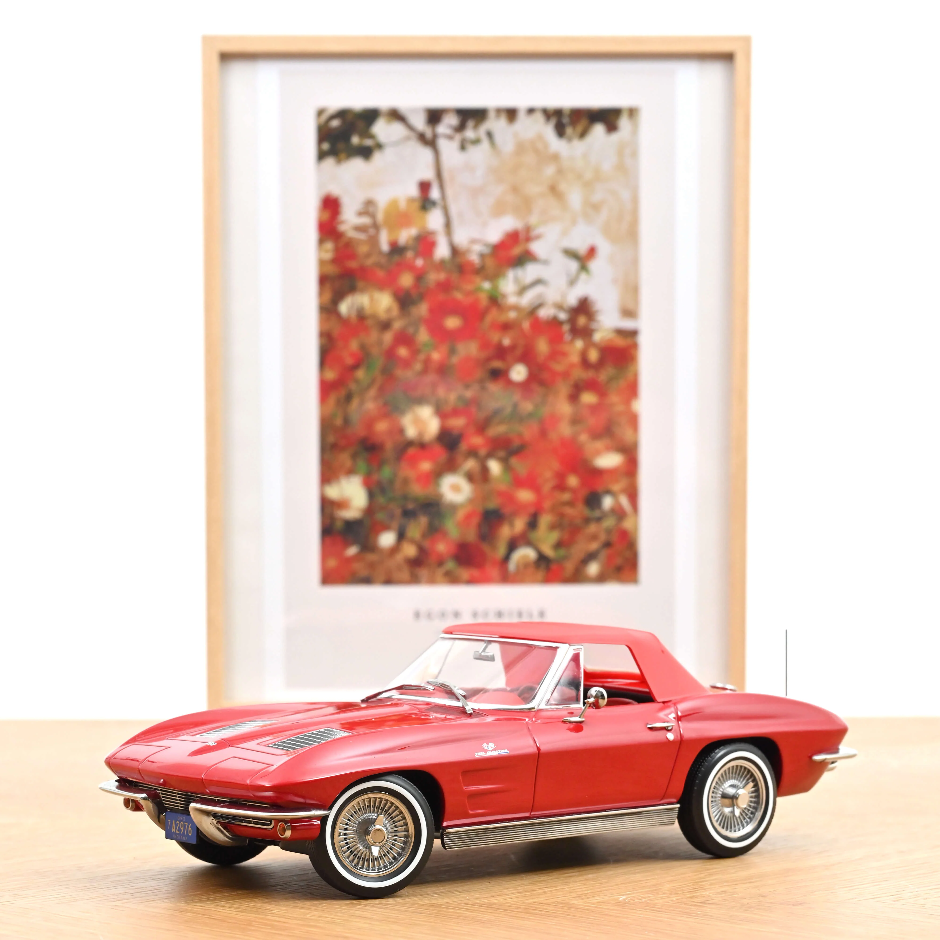 Chevrolet Corvette Sting Ray Cabriolet 1963 Rouge Riverside 1/18 - Image 2
