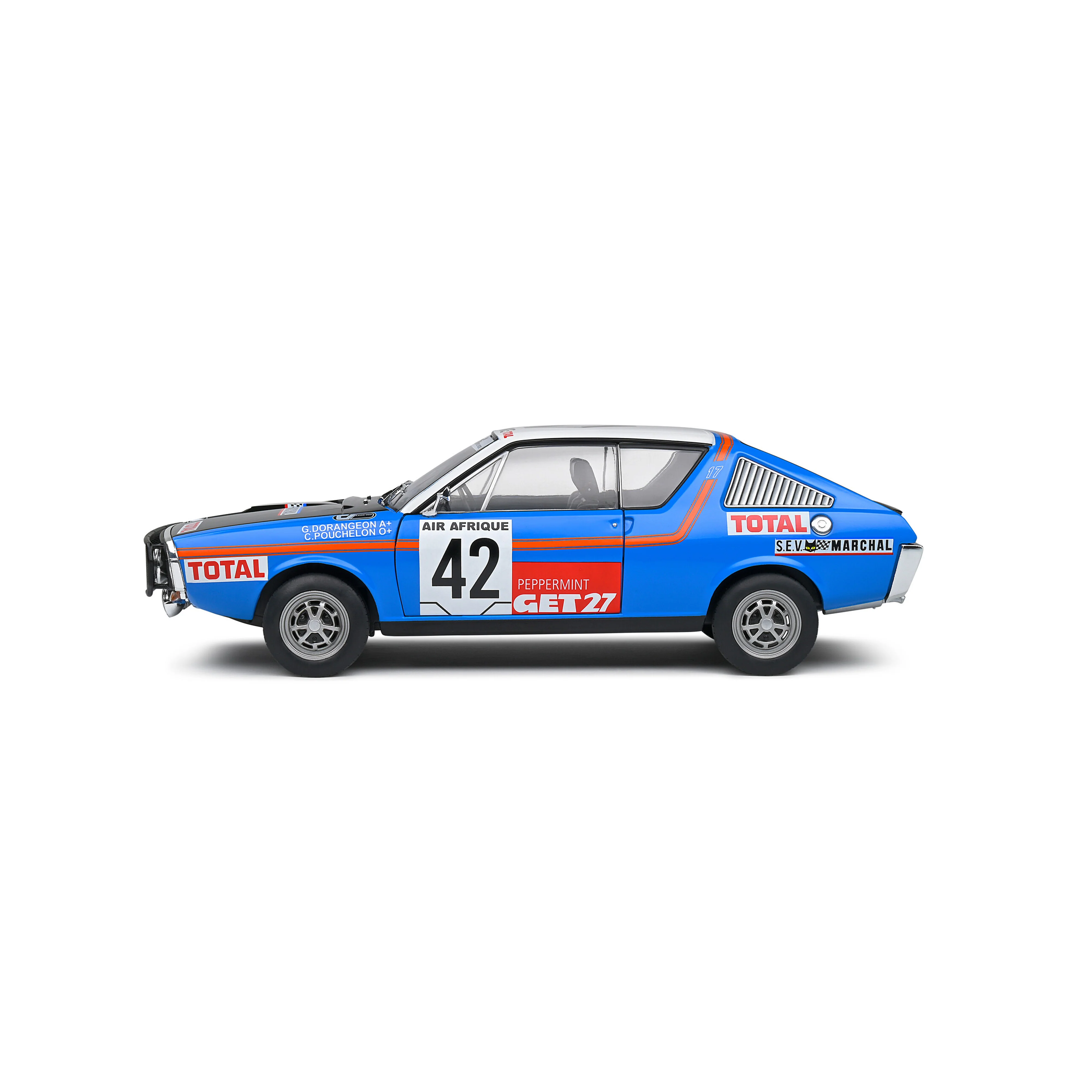 Renault 17 PH.1 Bleu N°42 Pouchelon/Dorangeon RICB 1976 1/18 - Image 2