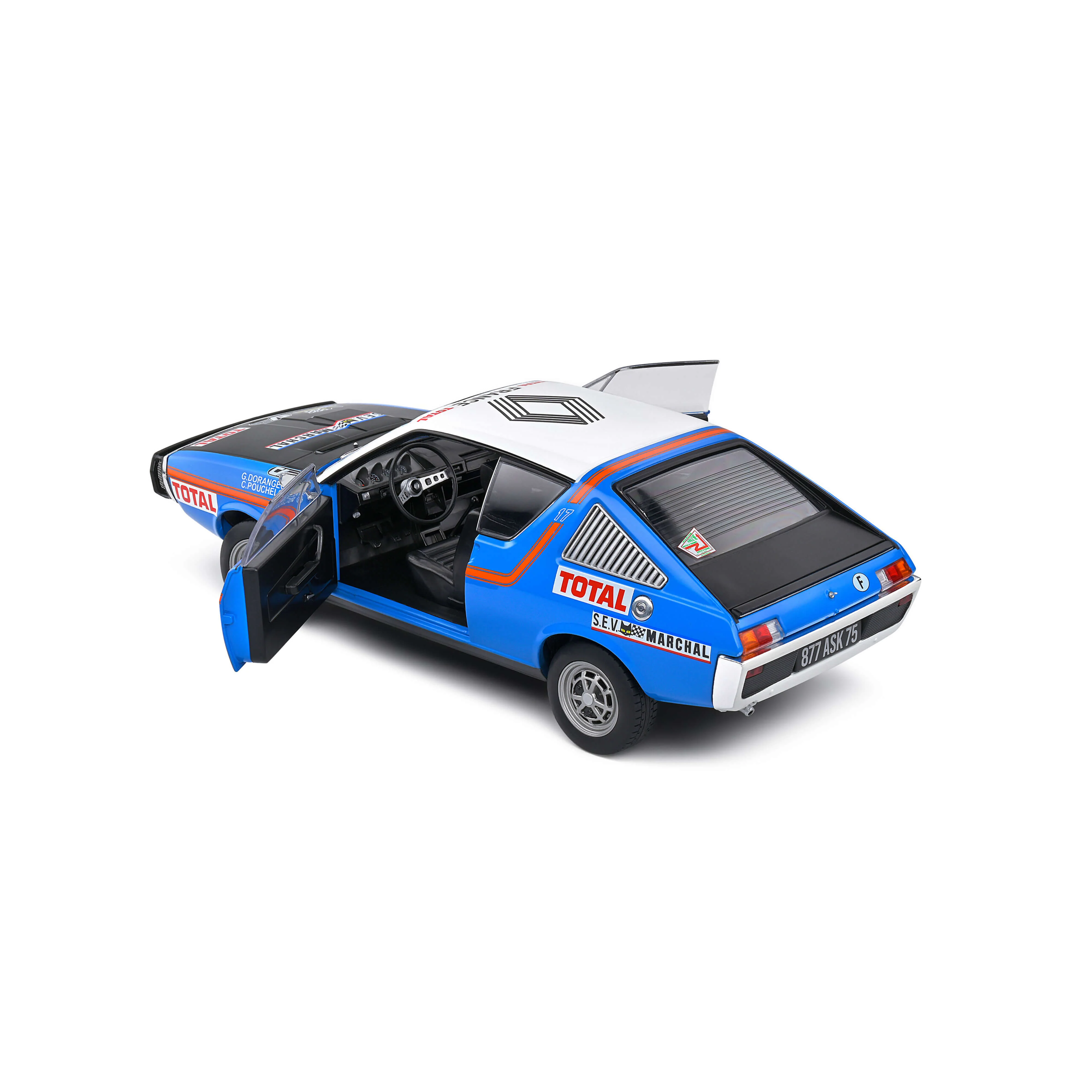 Renault 17 PH.1 Bleu N°42 Pouchelon/Dorangeon RICB 1976 1/18 - Image 5