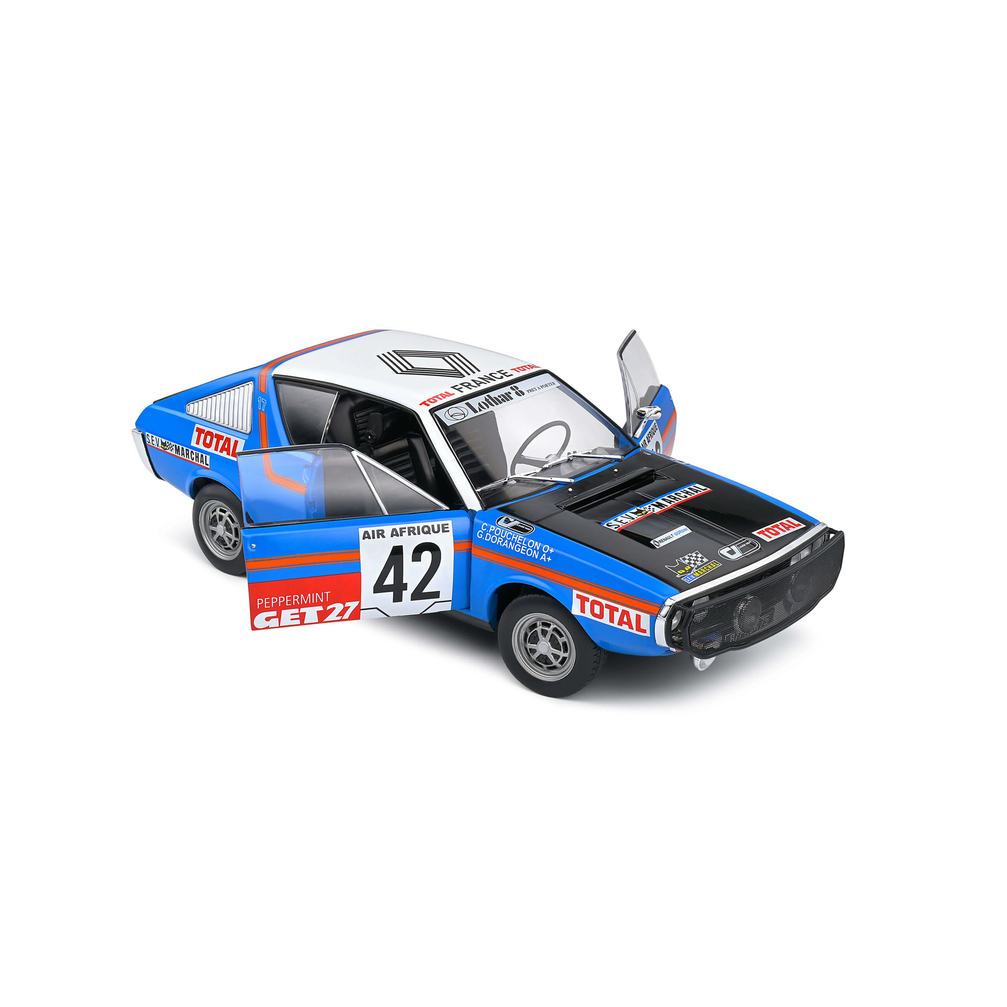 Renault 17 PH.1 Bleu N°42 Pouchelon/Dorangeon RICB 1976 1/18 - Image 6