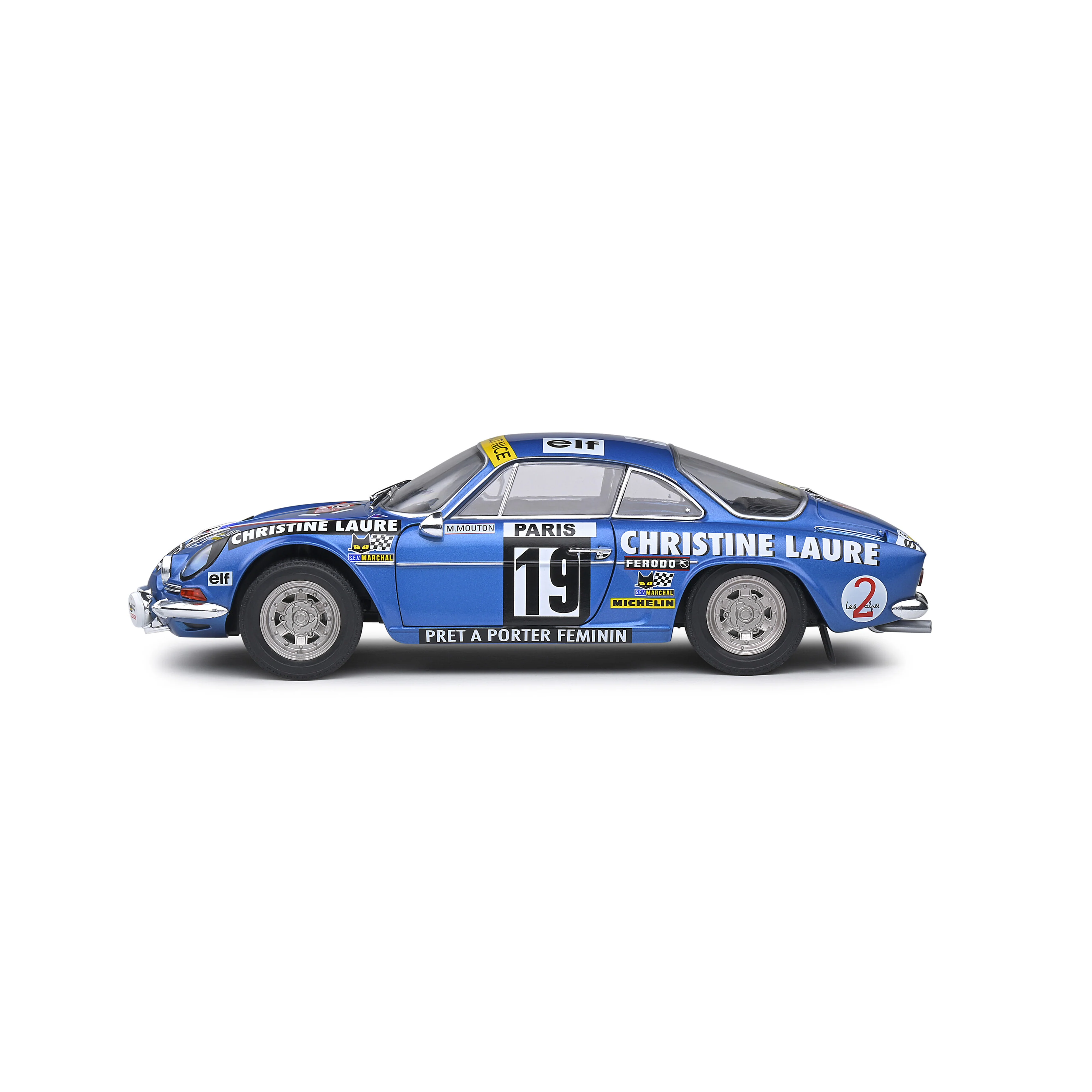 Alpine A110 1600S Bleu N°19 Mouton/Conconi WRC 1976 1/18 - Image 2