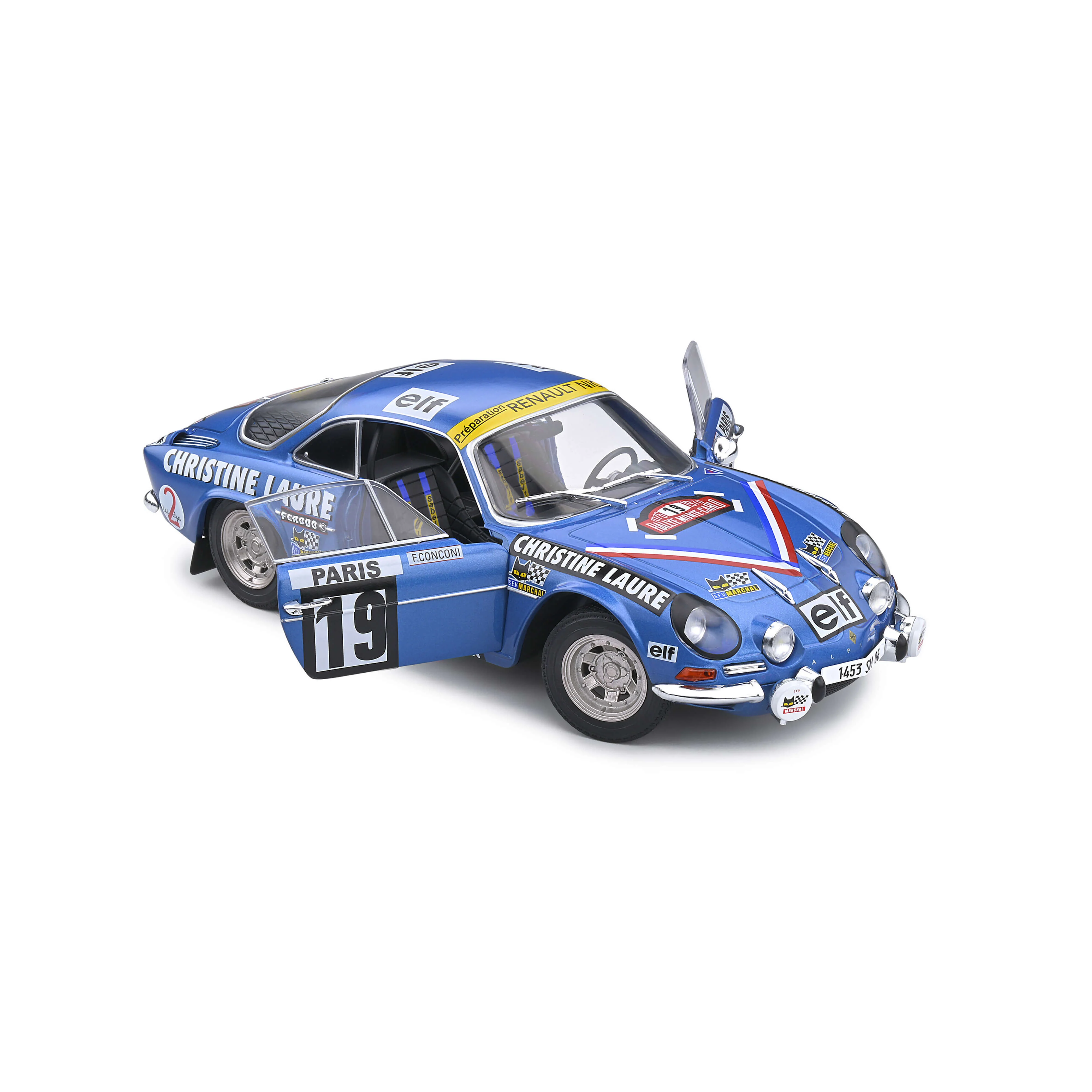 Alpine A110 1600S Bleu N°19 Mouton/Conconi WRC 1976 1/18 - Image 6
