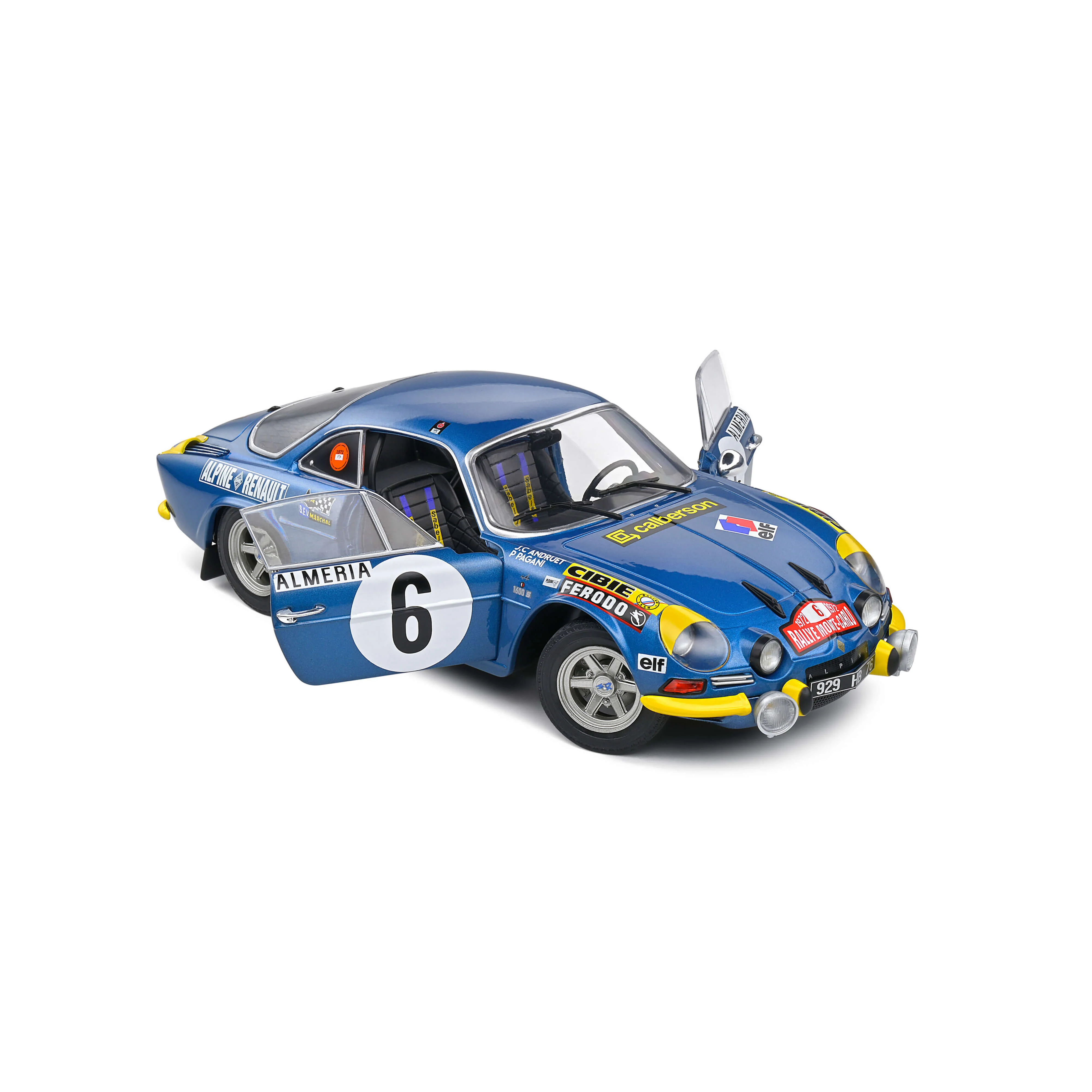 Alpine A110 1600S Bleu N°6 Andruet/Pagani Rallye MonteCarlo 1972 1/18 - Image 6