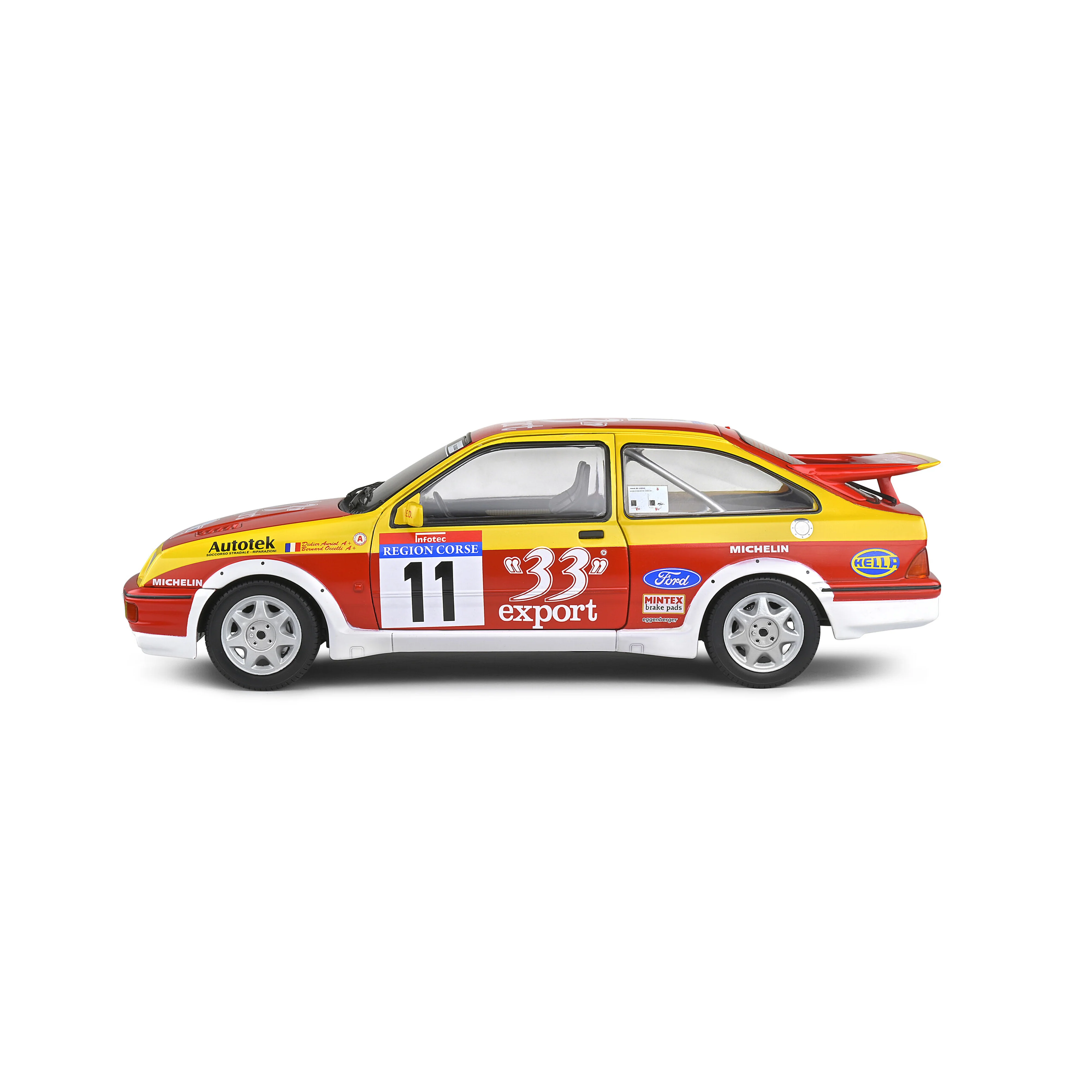 Ford Sierra RS 500 Rouge N°11 Auriol/Ocelli Tour de Corse 1987 1/18 - Image 2