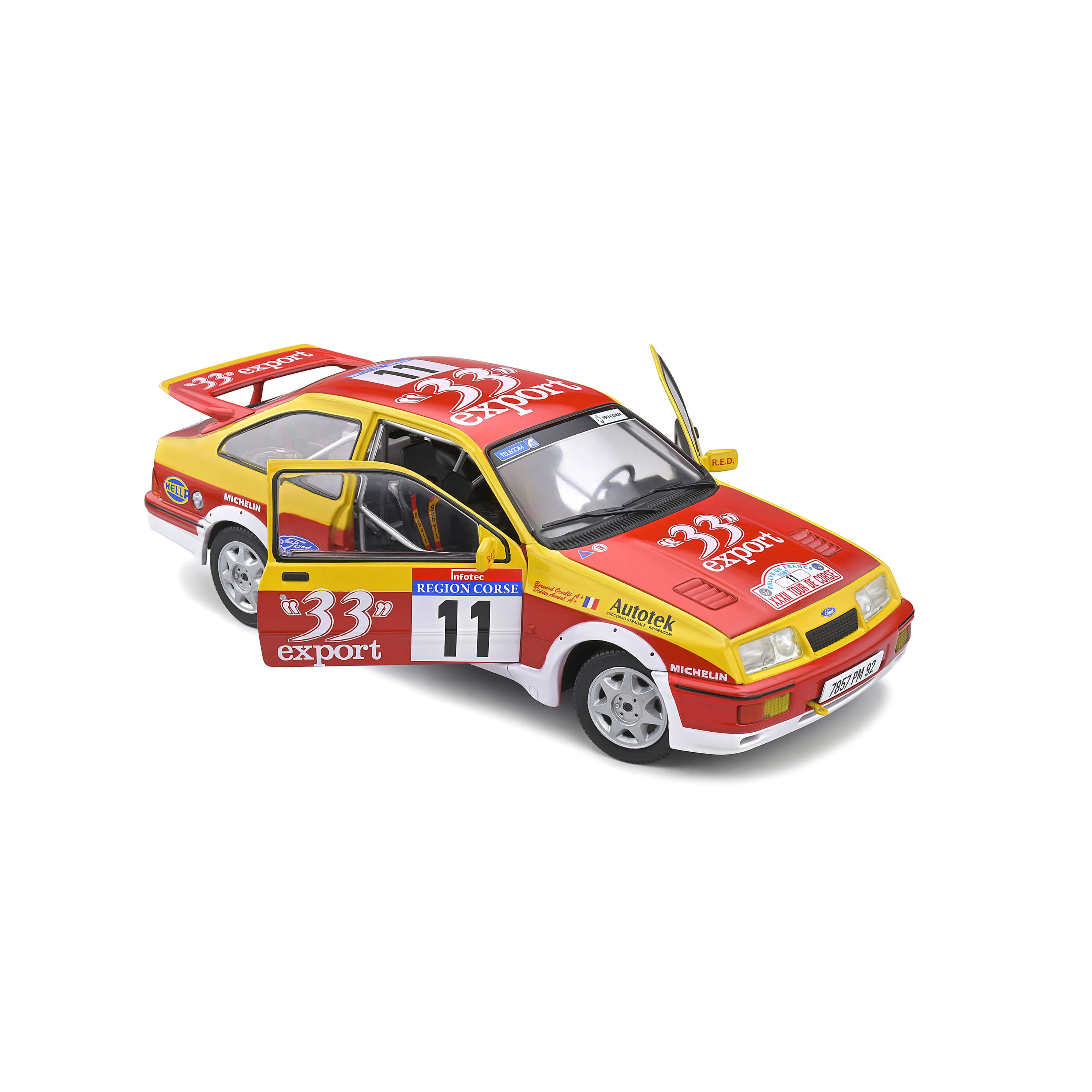 Ford Sierra RS 500 Rouge N°11 Auriol/Ocelli Tour de Corse 1987 1/18 - Image 6
