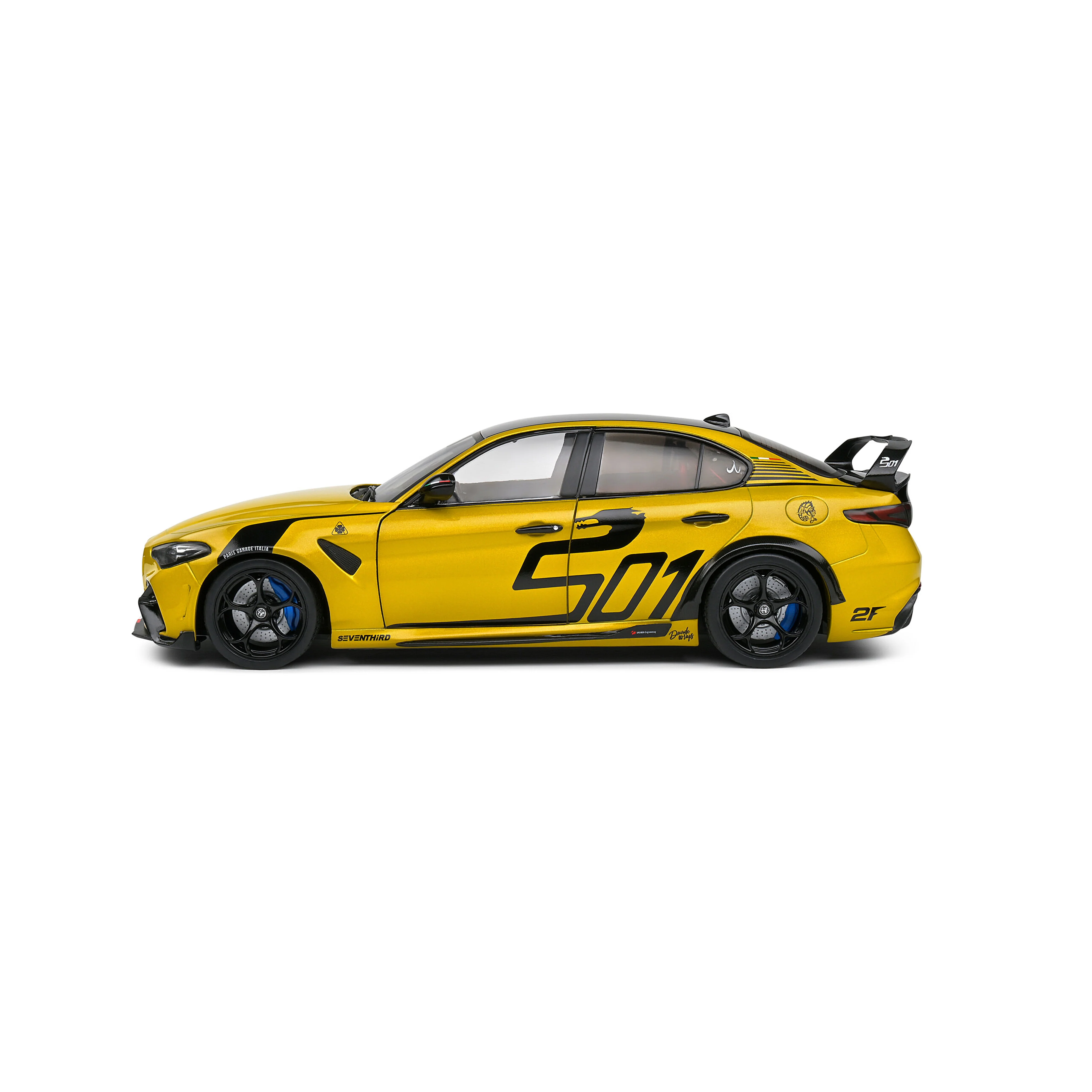 Alfa Romeo Giulia GTA Nagemaakt Jaune 2022 1/18 - Image 2
