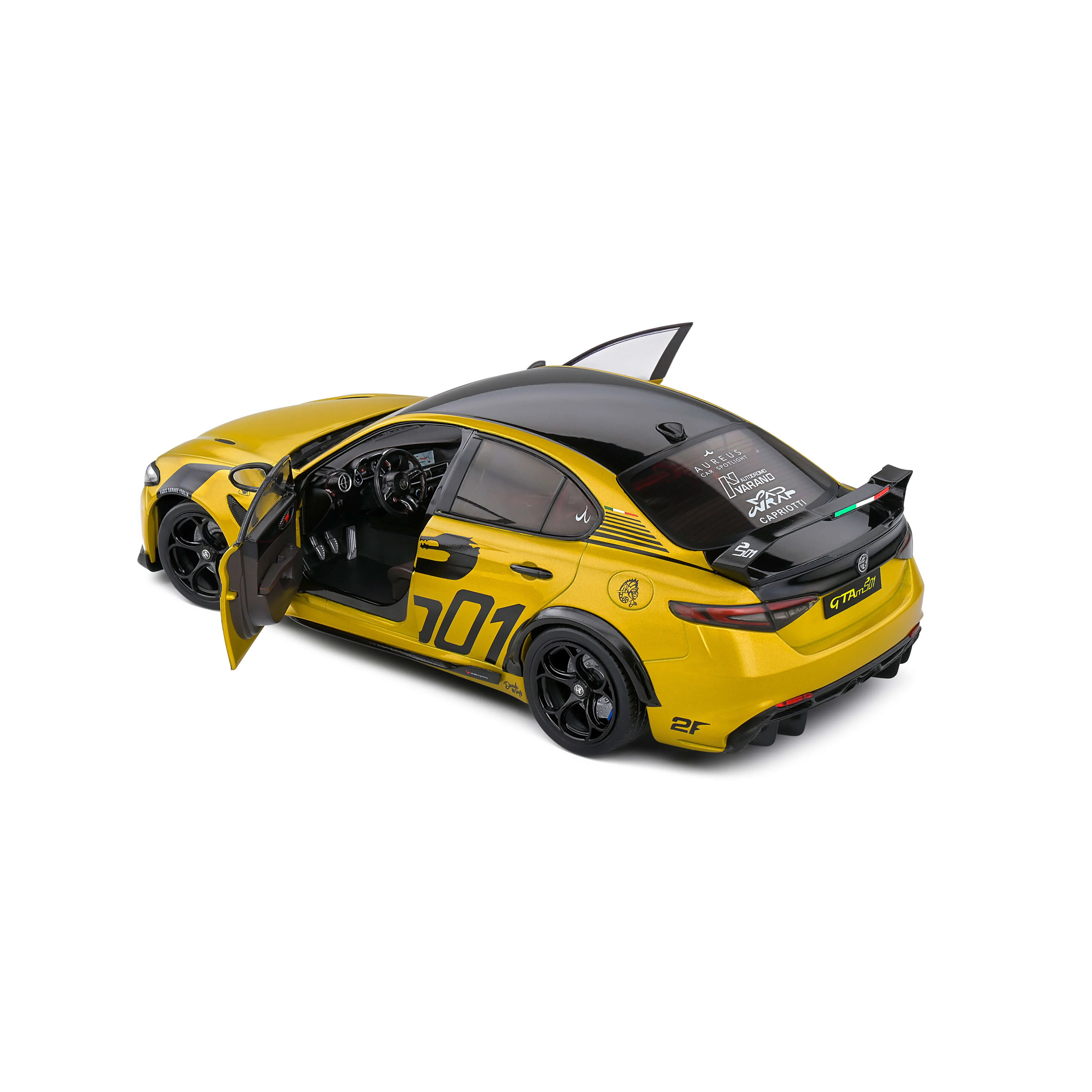 Alfa Romeo Giulia GTA Nagemaakt Jaune 2022 1/18 - Image 5