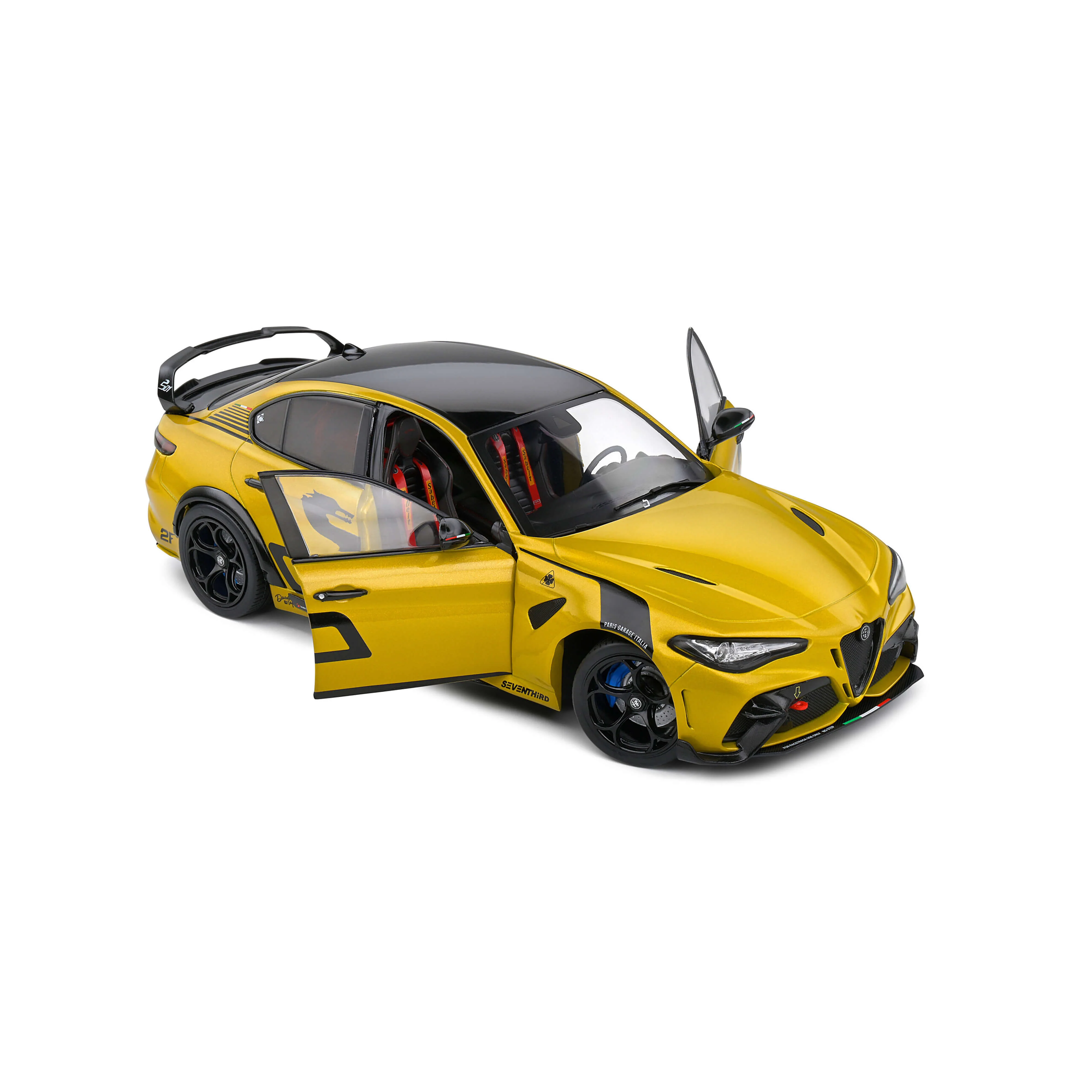 Alfa Romeo Giulia GTA Nagemaakt Jaune 2022 1/18 - Image 6