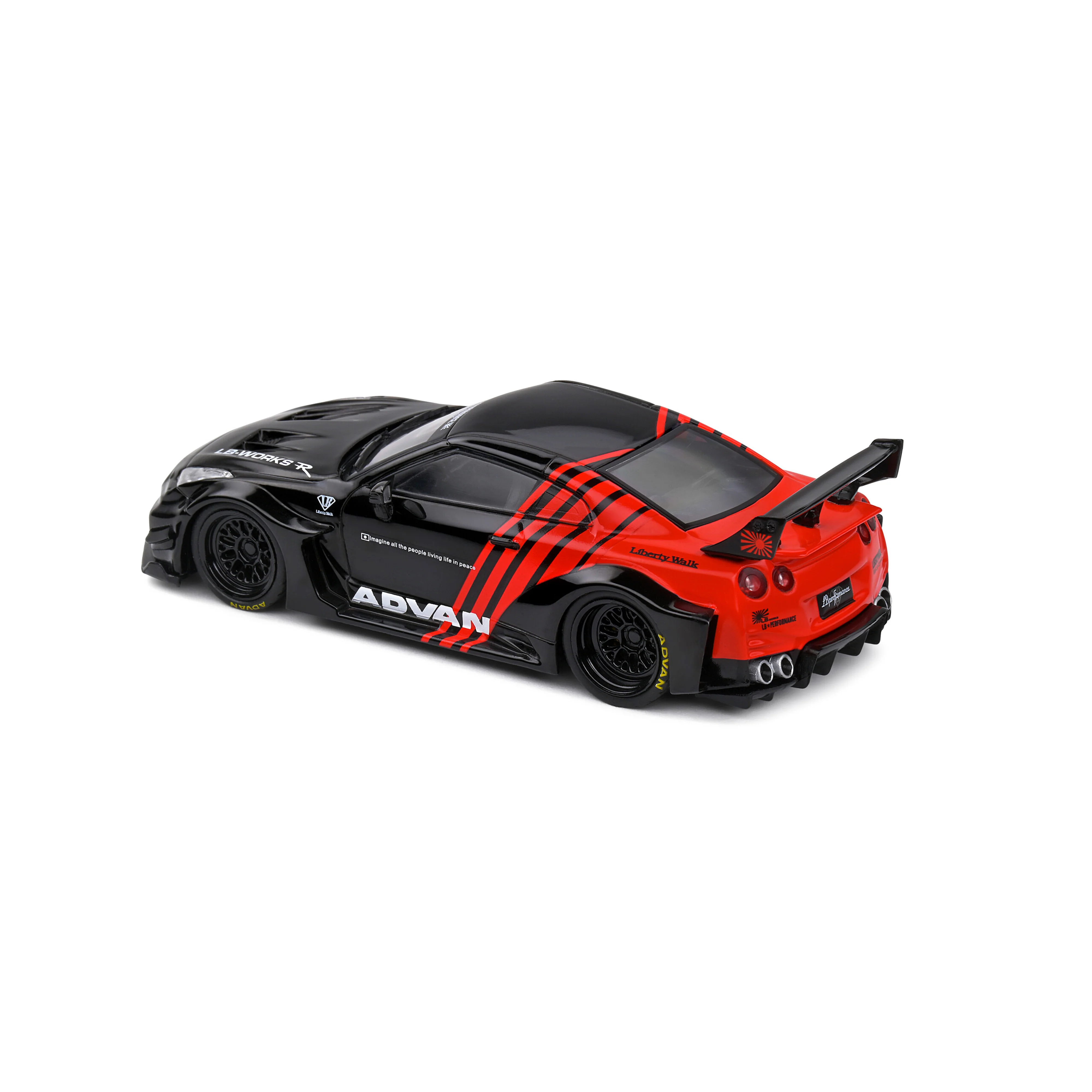 Nissan GTR35 LBWK Silhouette Rouge 2020 1/43 - Image 5