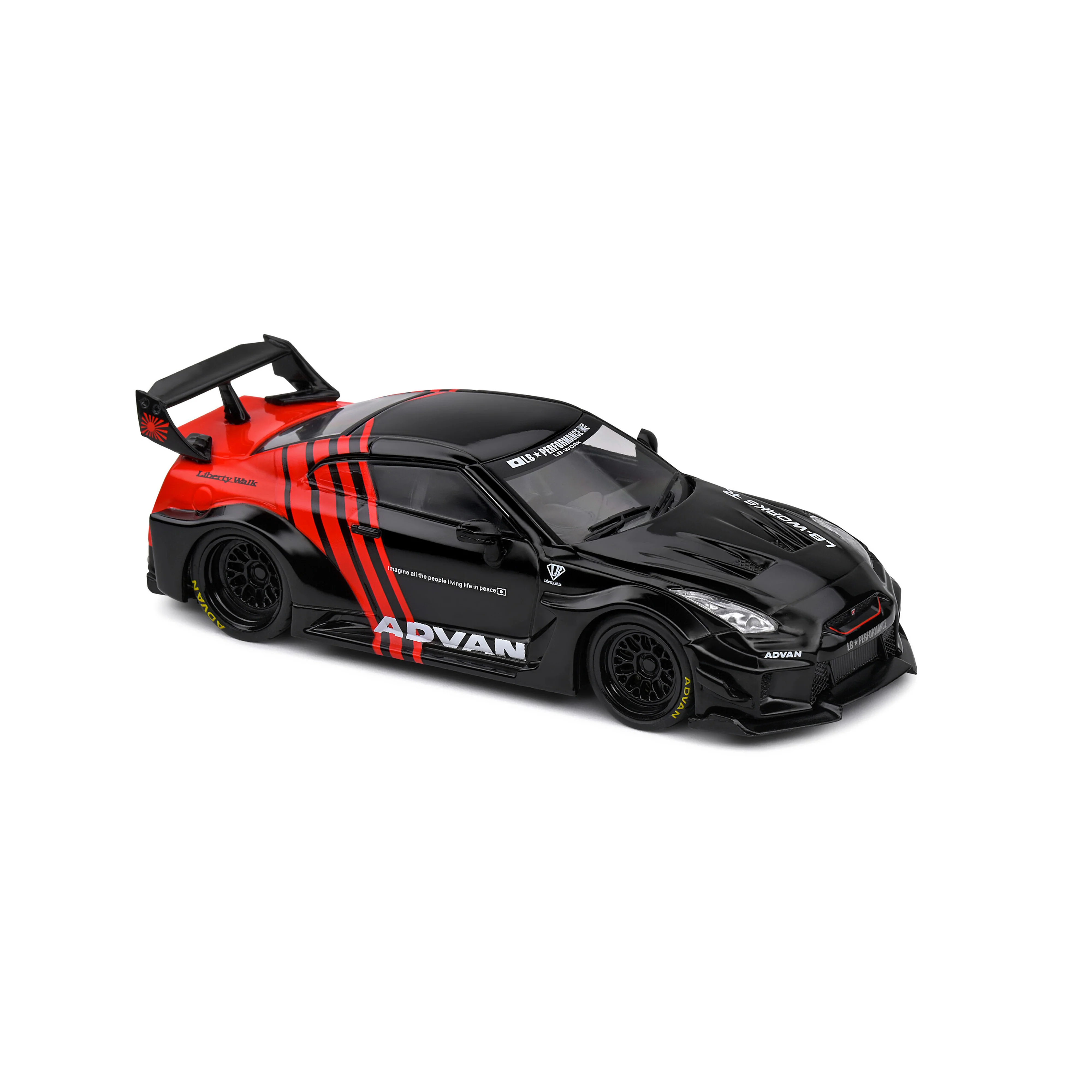 Nissan GTR35 LBWK Silhouette Rouge 2020 1/43 - Image 6