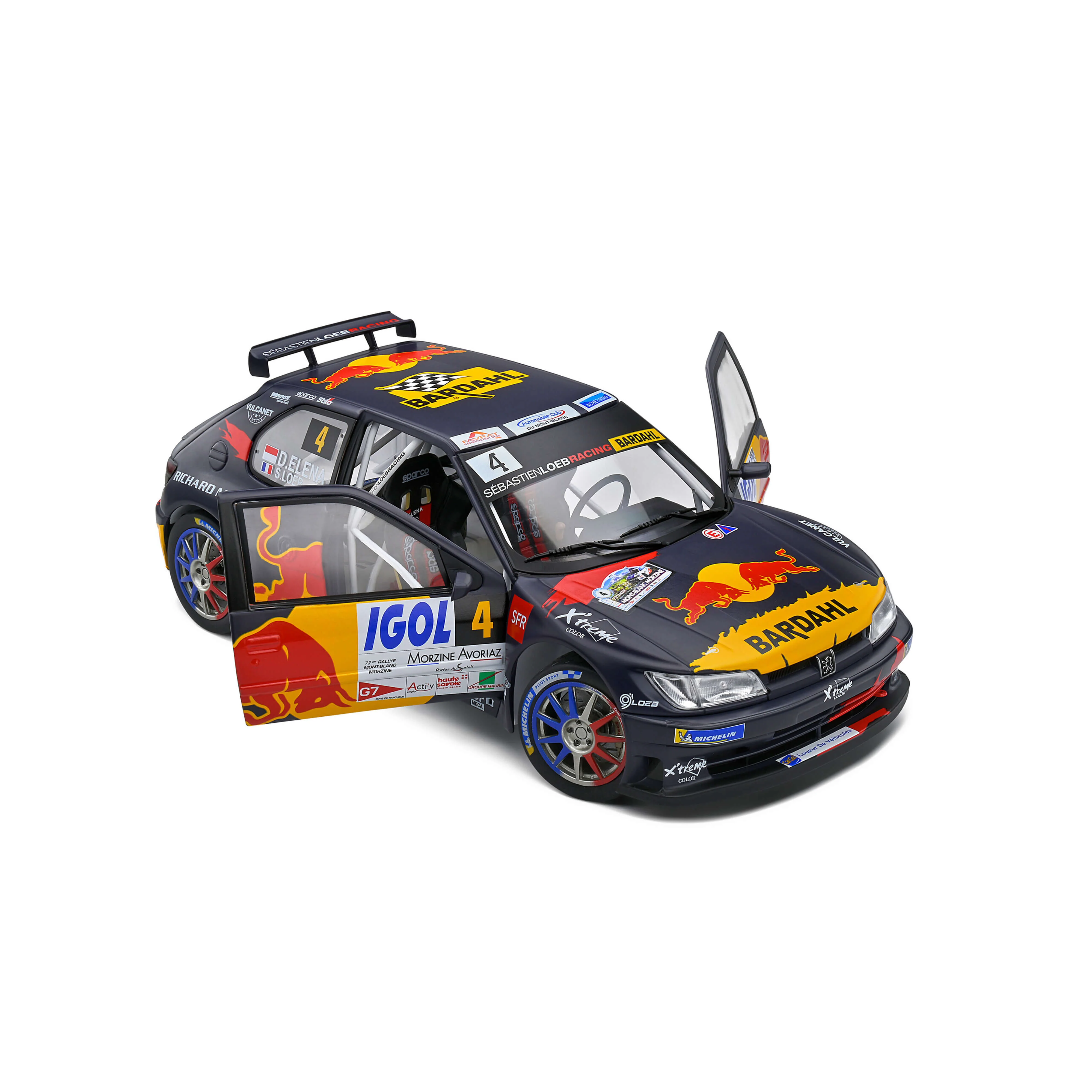 Peugeot 306 Maxi Noir N°4 Loeb/Elena Rallye du Mont-Blanc 2021 1/18 - Image 6