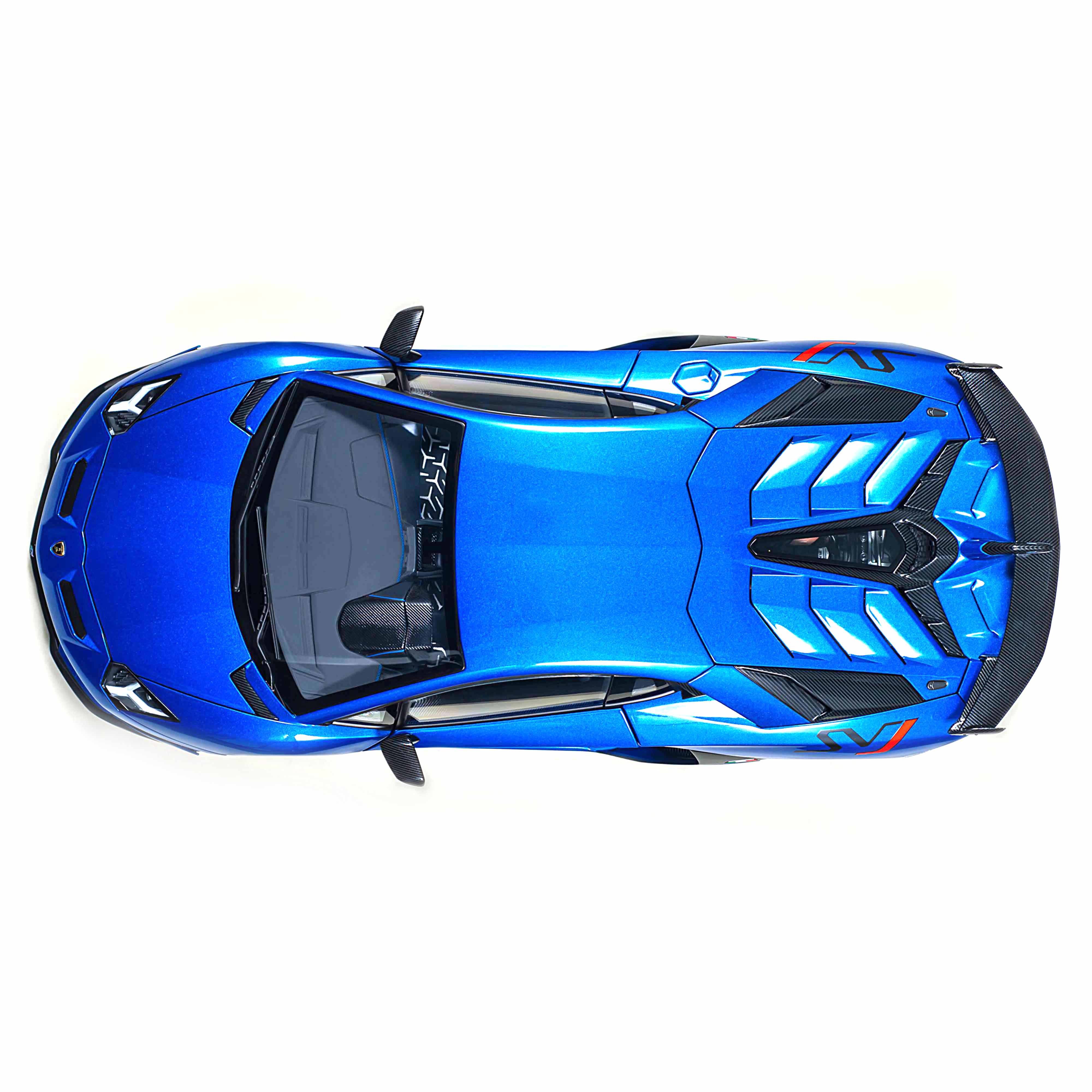 Lamborghini Aventador SVJ Bleu Nethuns 1/18 - Image 5