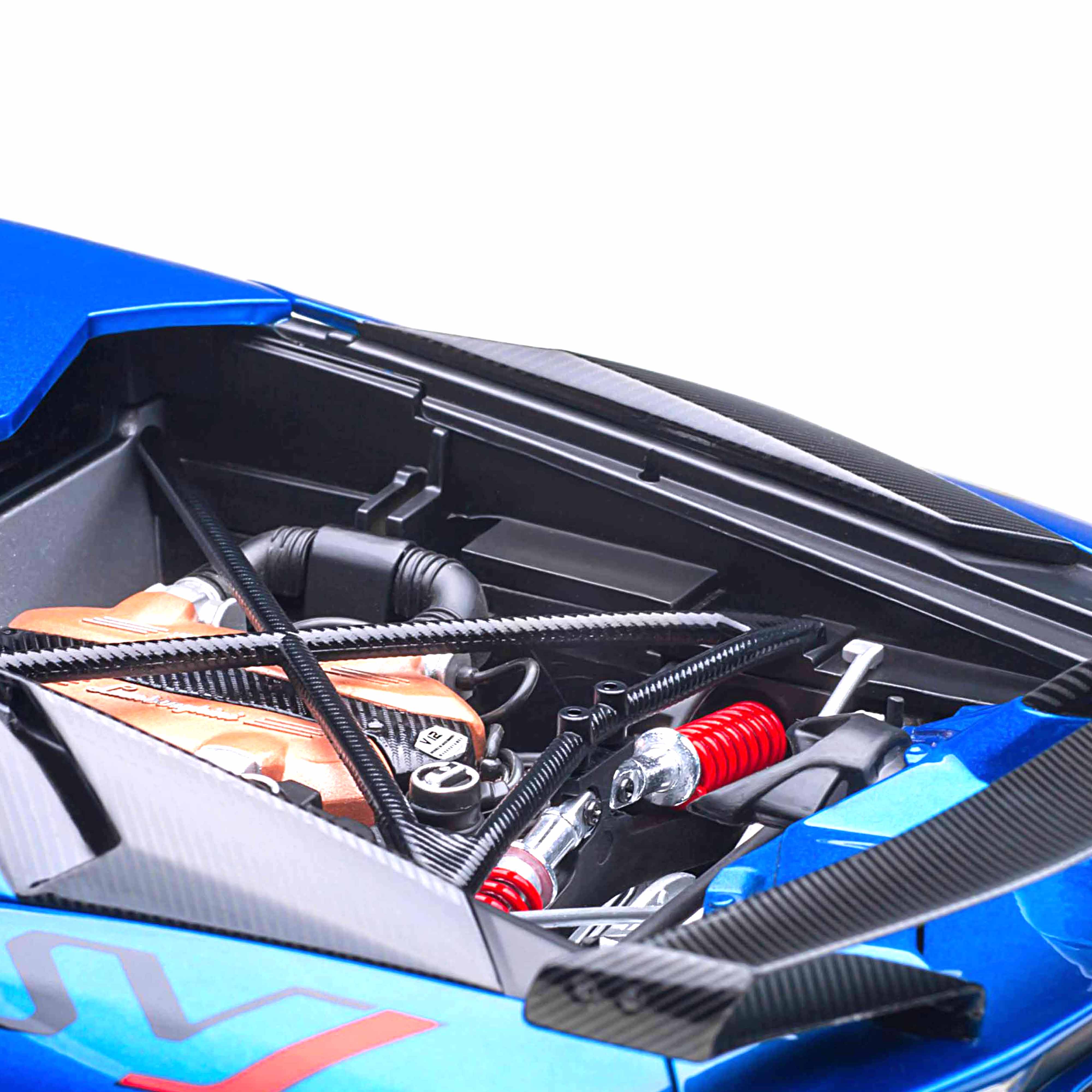 Lamborghini Aventador SVJ Bleu Nethuns 1/18 - Image 9