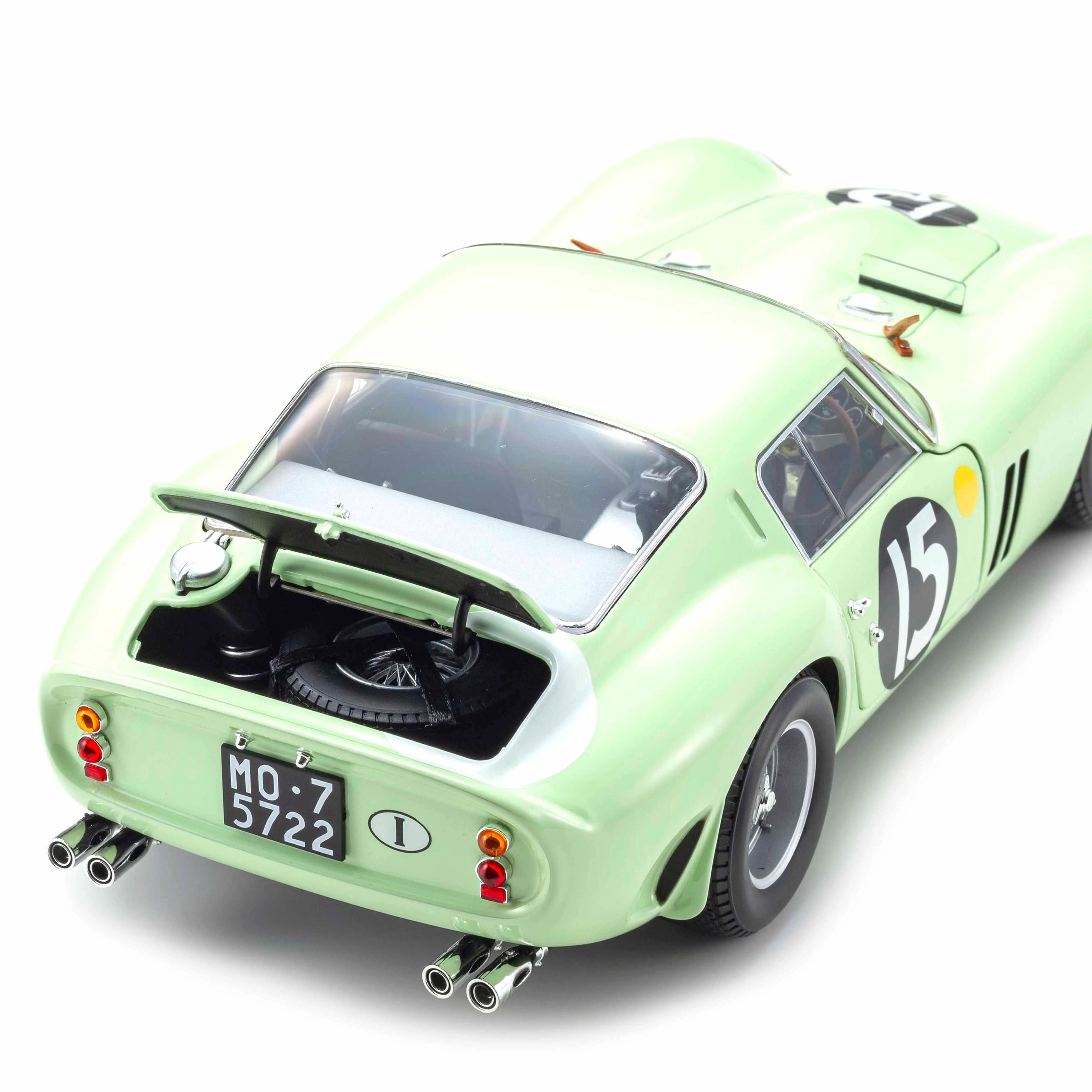 Ferrari 250 GTO 1962 Goodwood Tourist Trophy Vert Clair N°15 1/18 - Image 11