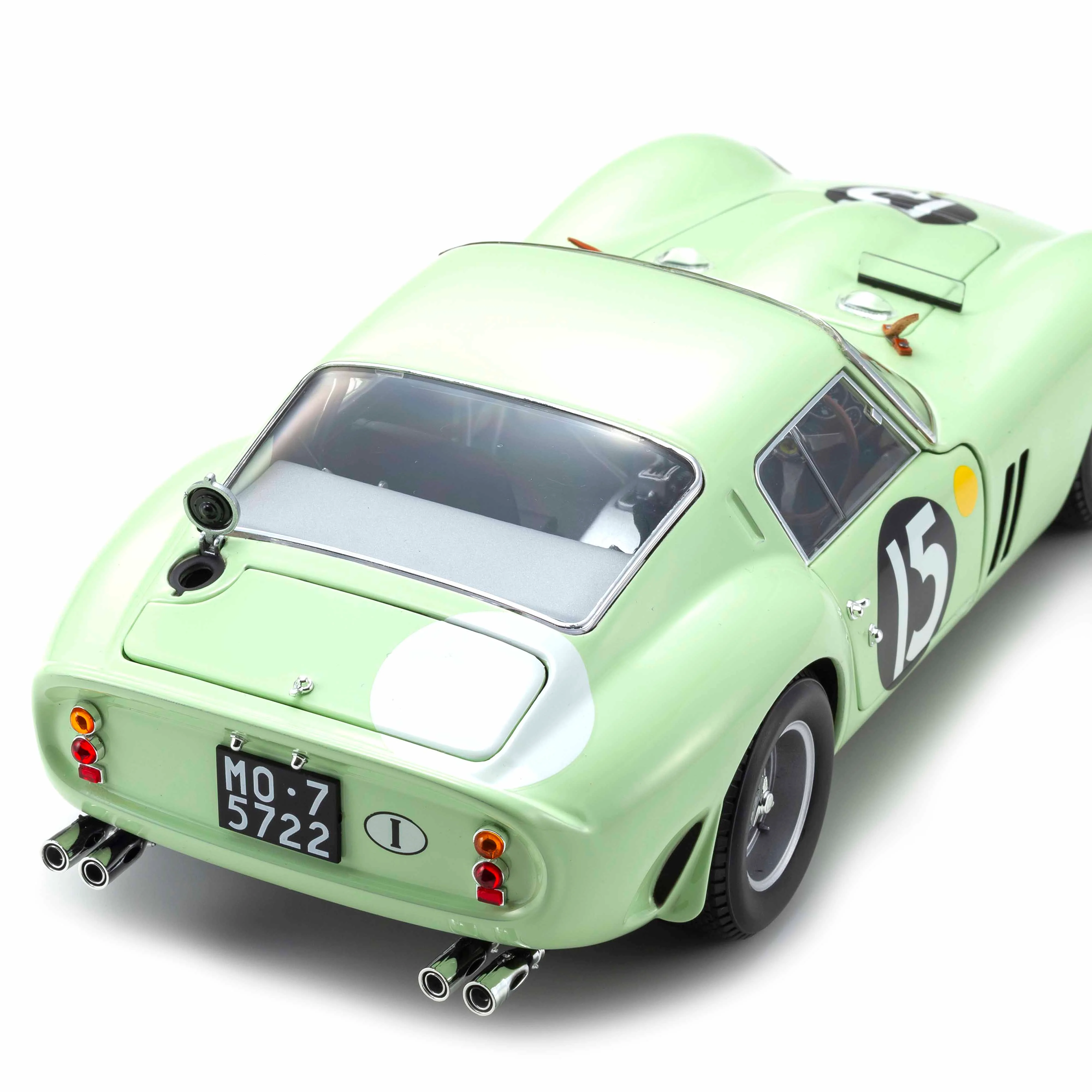 Ferrari 250 GTO 1962 Goodwood Tourist Trophy Vert Clair N°15 1/18 - Image 12