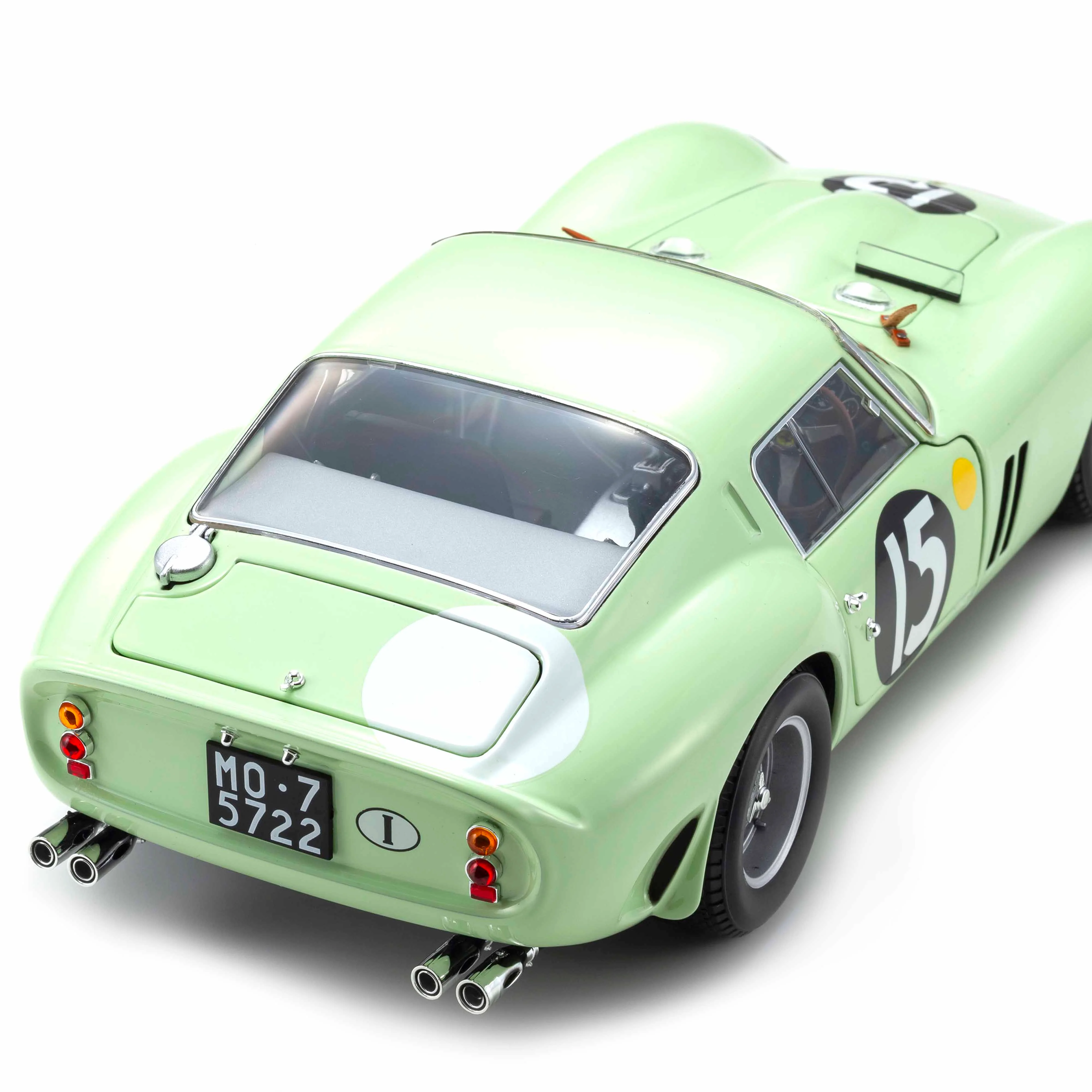 Ferrari 250 GTO 1962 Goodwood Tourist Trophy Vert Clair N°15 1/18 - Image 13