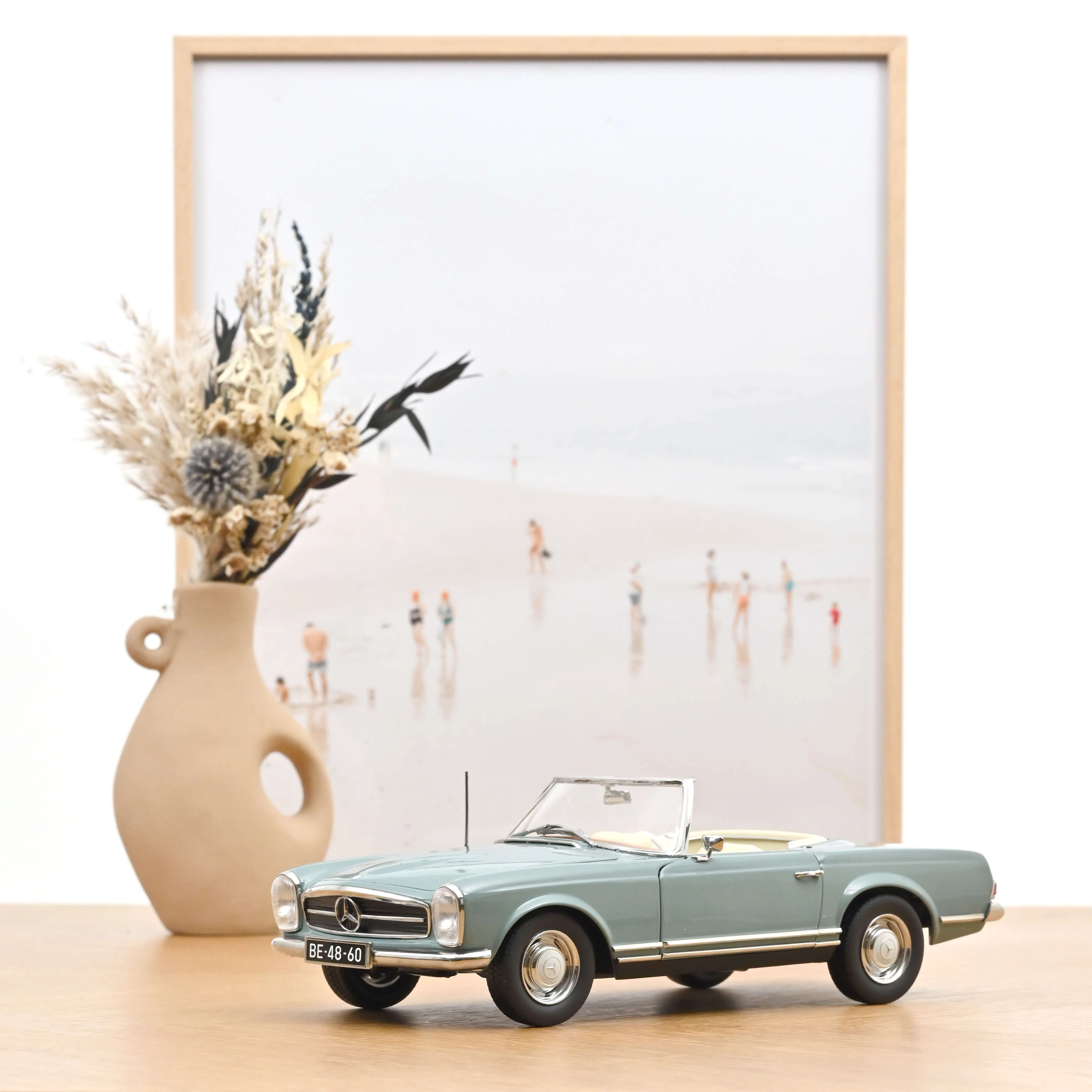 Mercedes-Benz 230 SL 1963 Bleu Horizon 1/18