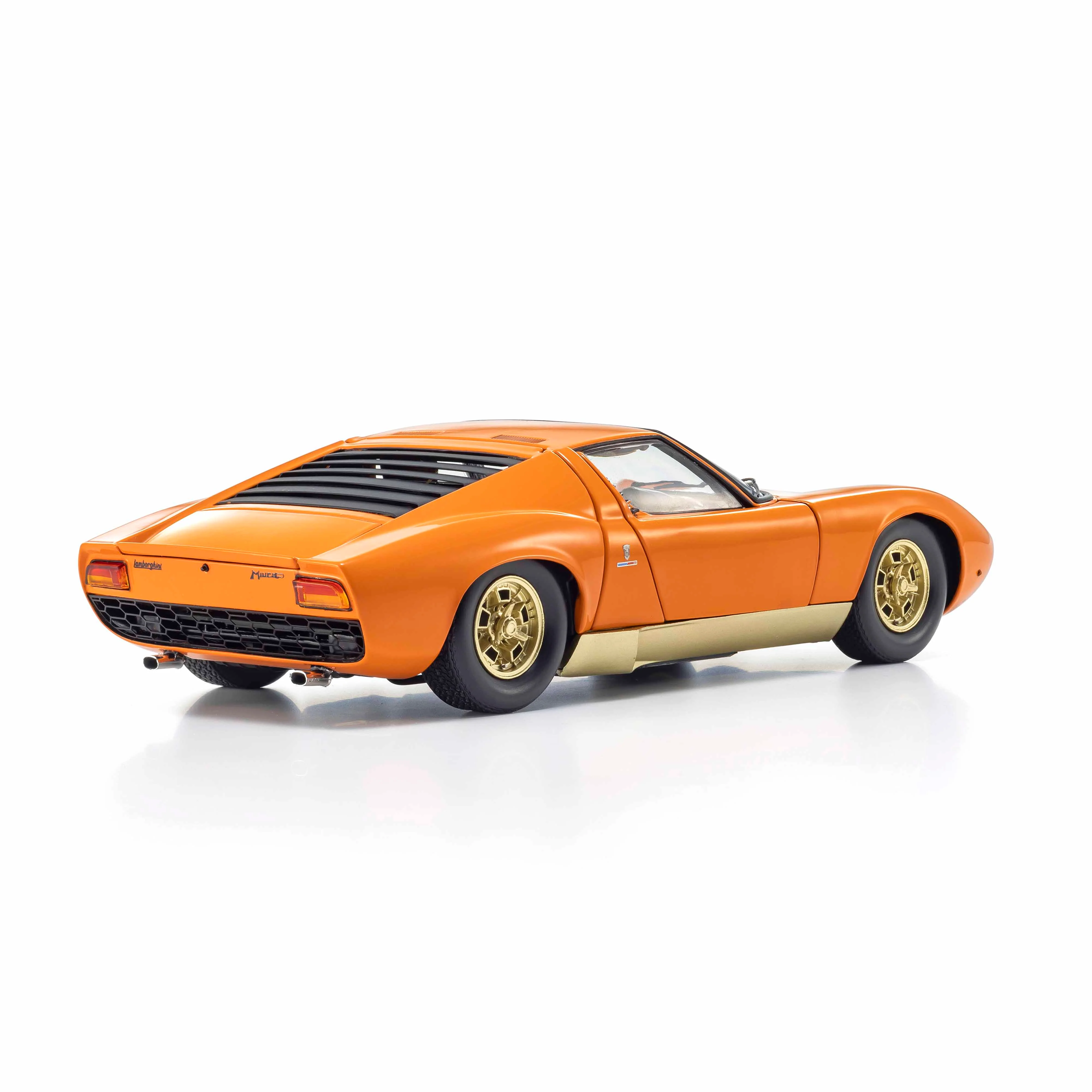 Lamborghini Miura P400 Orange/Or (Intérieur Marron) 1/18 - Image 2