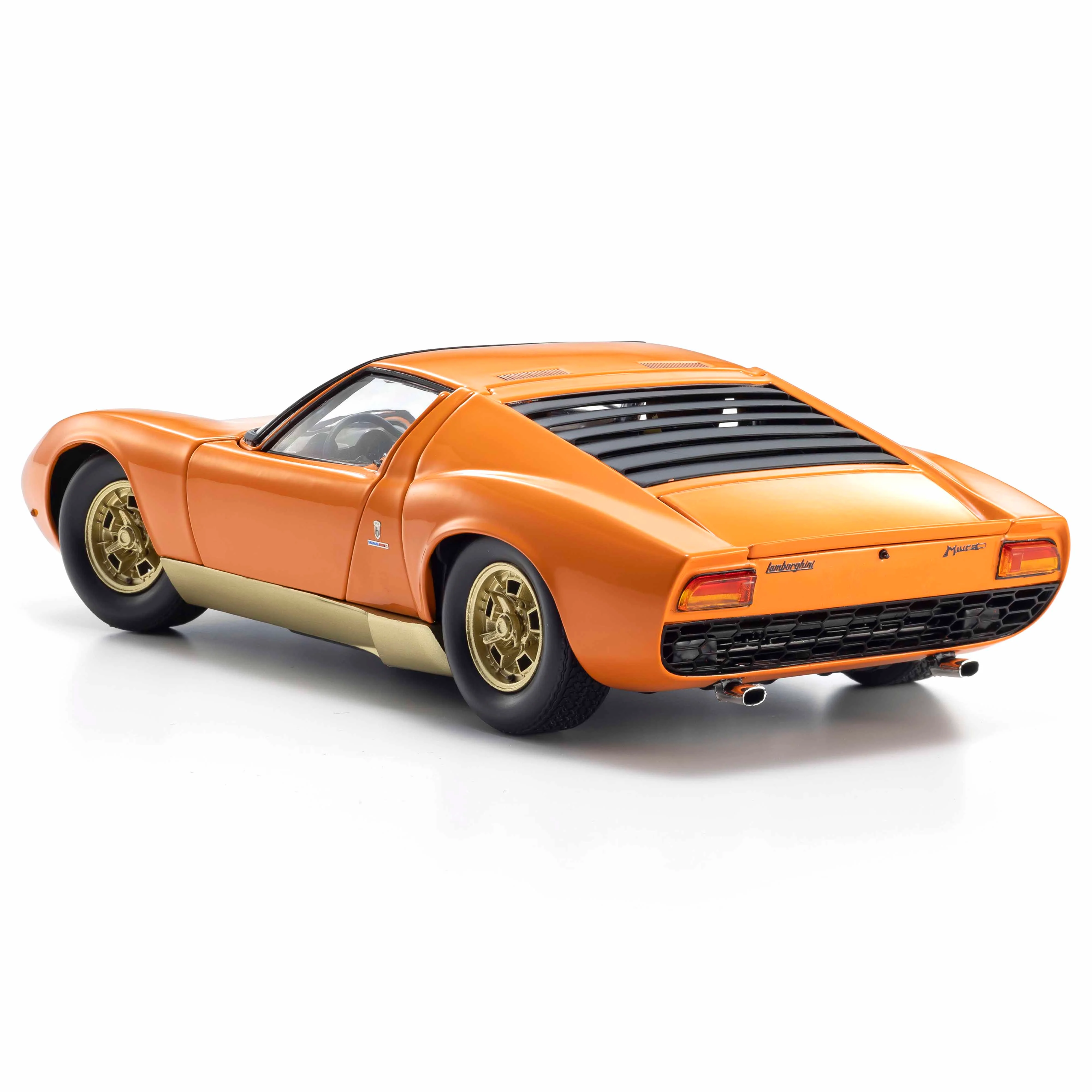 Lamborghini Miura P400 Orange/Or (Intérieur Marron) 1/18 - Image 6