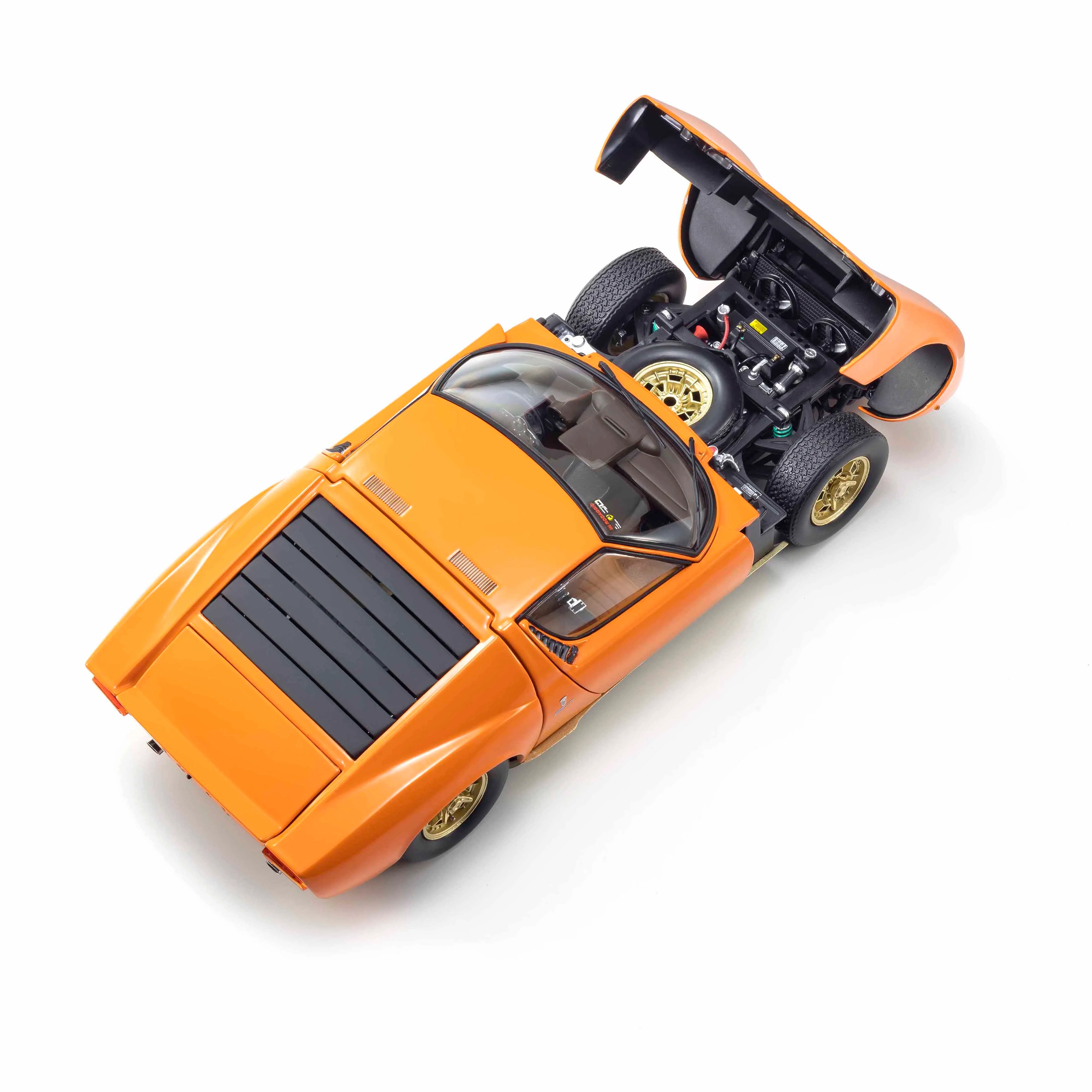 Lamborghini Miura P400 Orange/Or (Intérieur Marron) 1/18 - Image 7