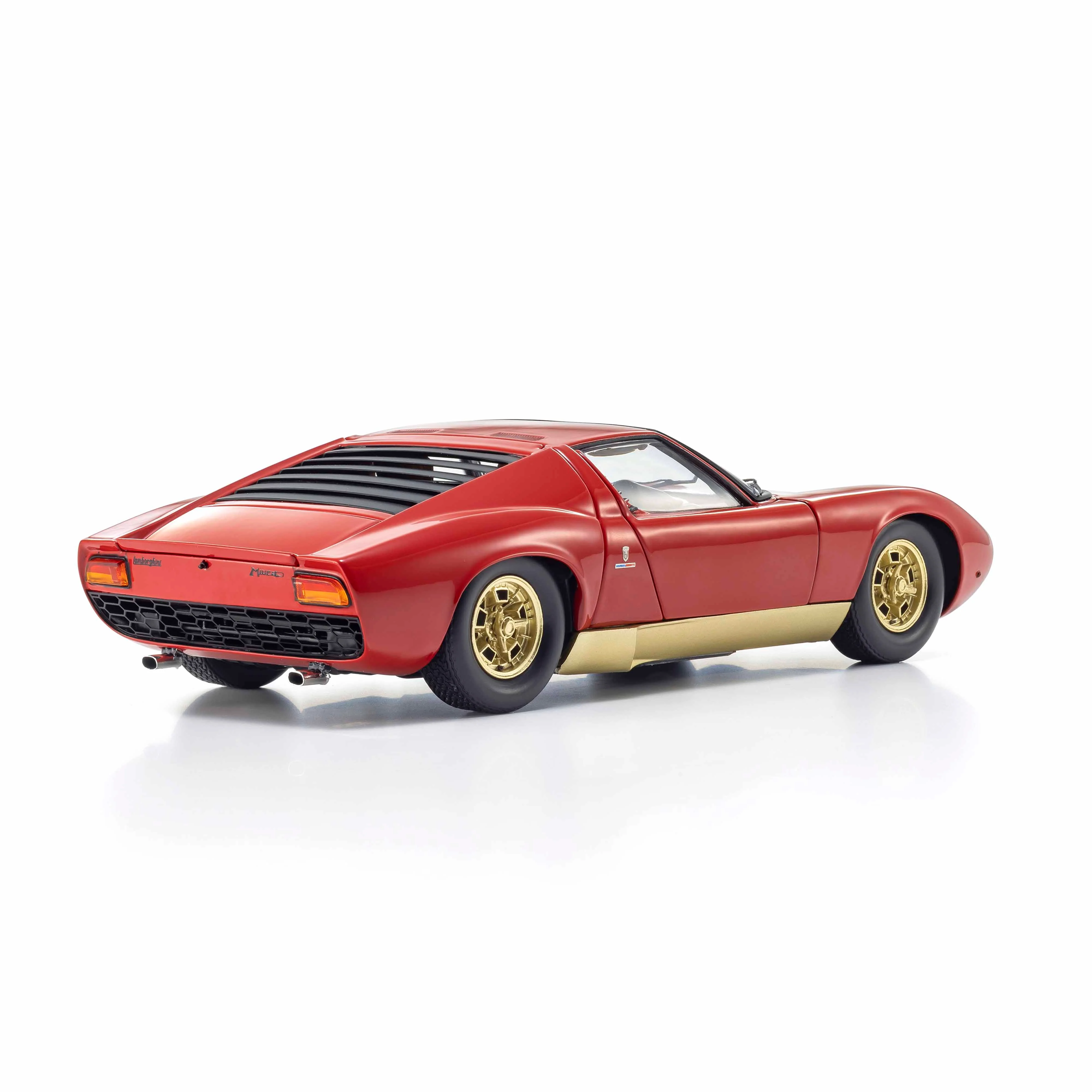Lamborghini Miura P400 Rouge/Or (Intérieur Marron) 1/18 - Image 2