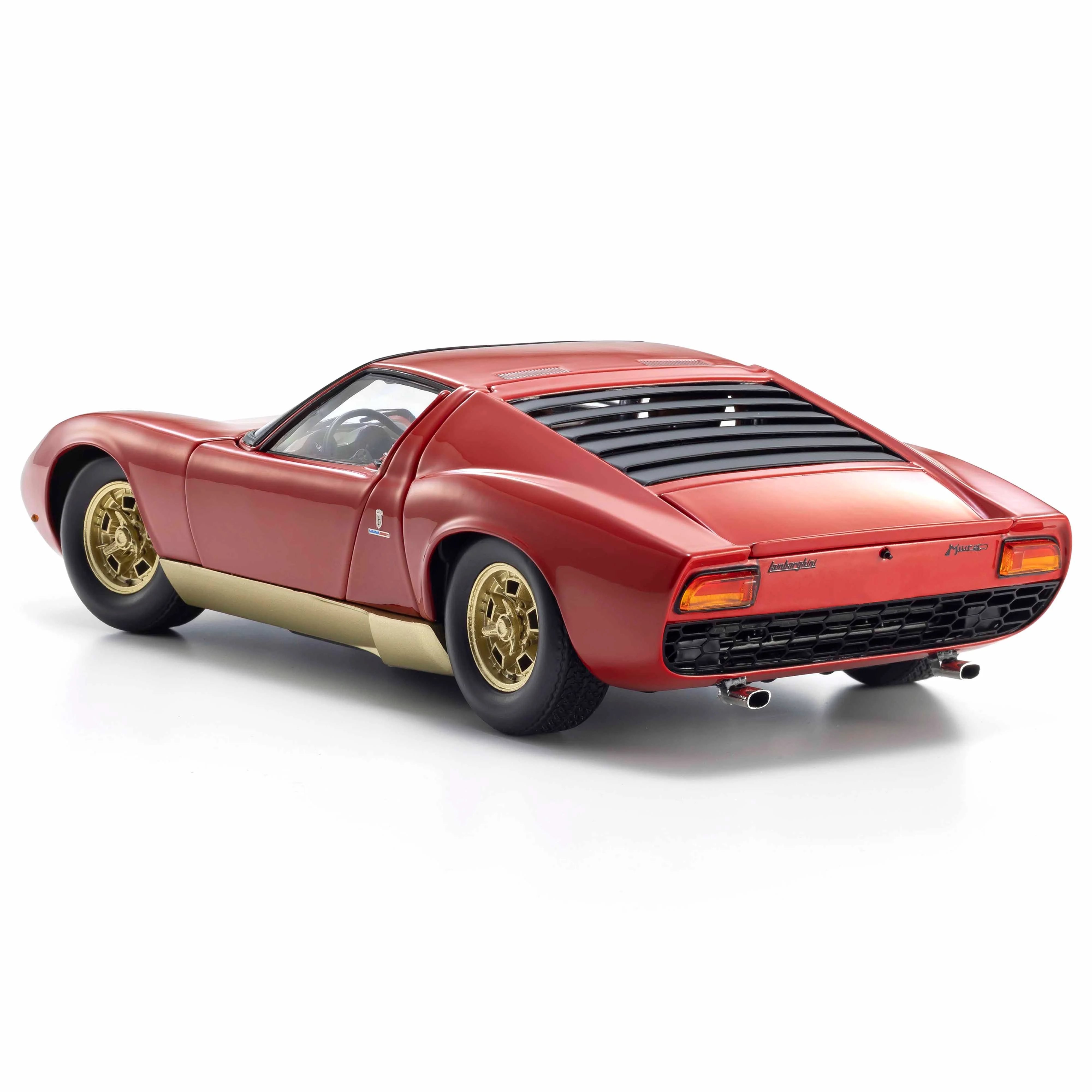 Lamborghini Miura P400 Rouge/Or (Intérieur Marron) 1/18 - Image 6
