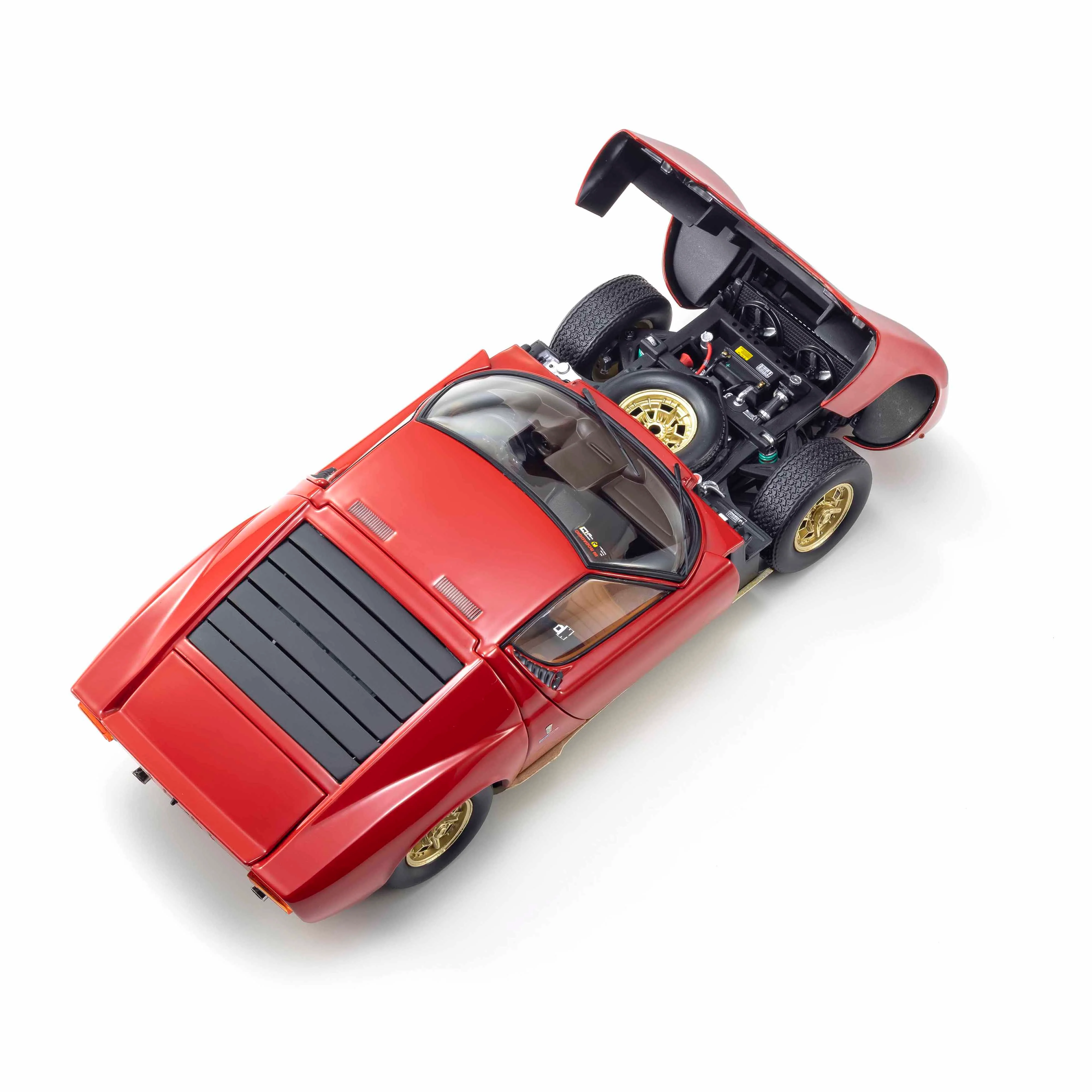 Lamborghini Miura P400 Rouge/Or (Intérieur Marron) 1/18 - Image 7