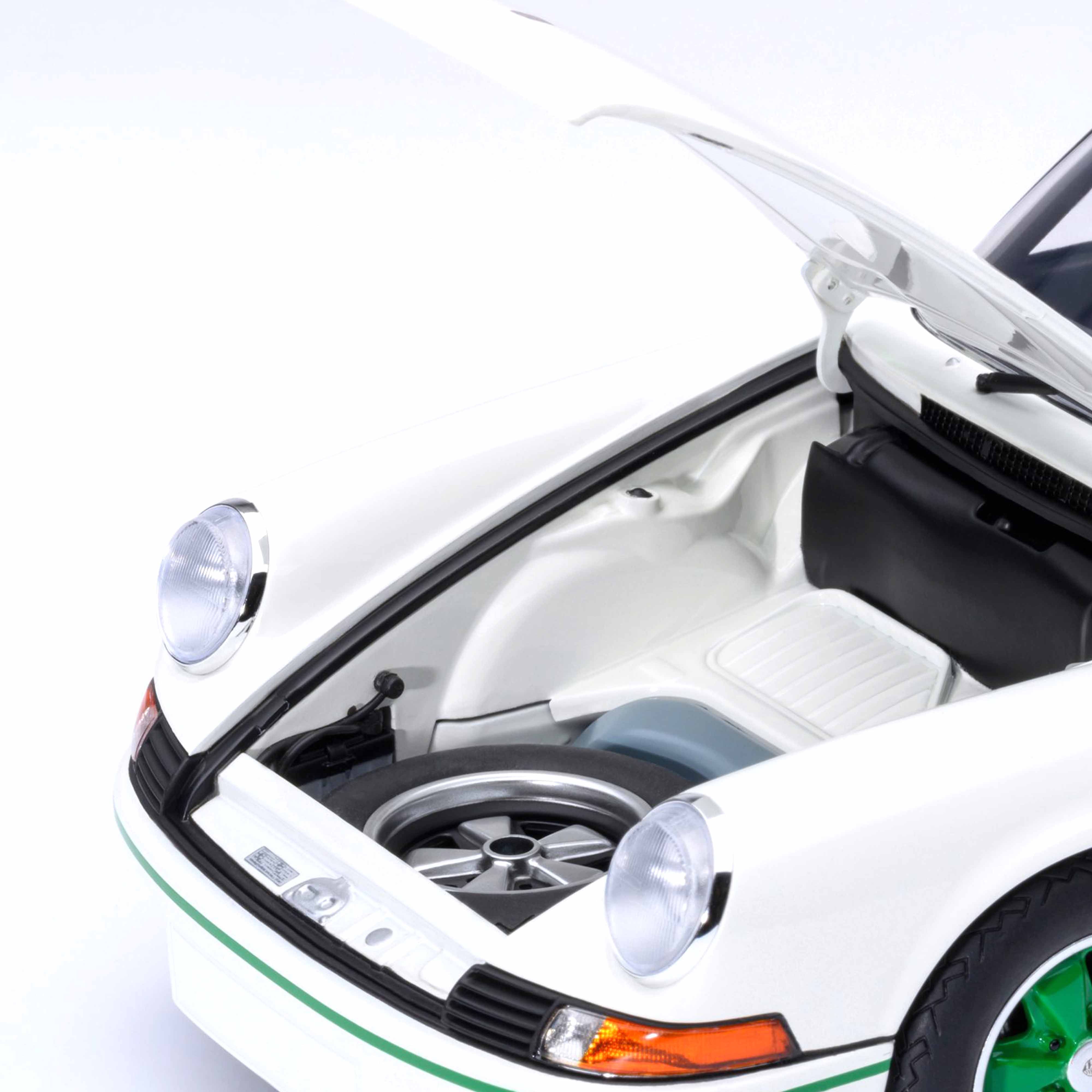 Porsche 911 Carrera 2.7 RS (Grand Prix blanc avec bandes vertes) 1/18 - Image 11