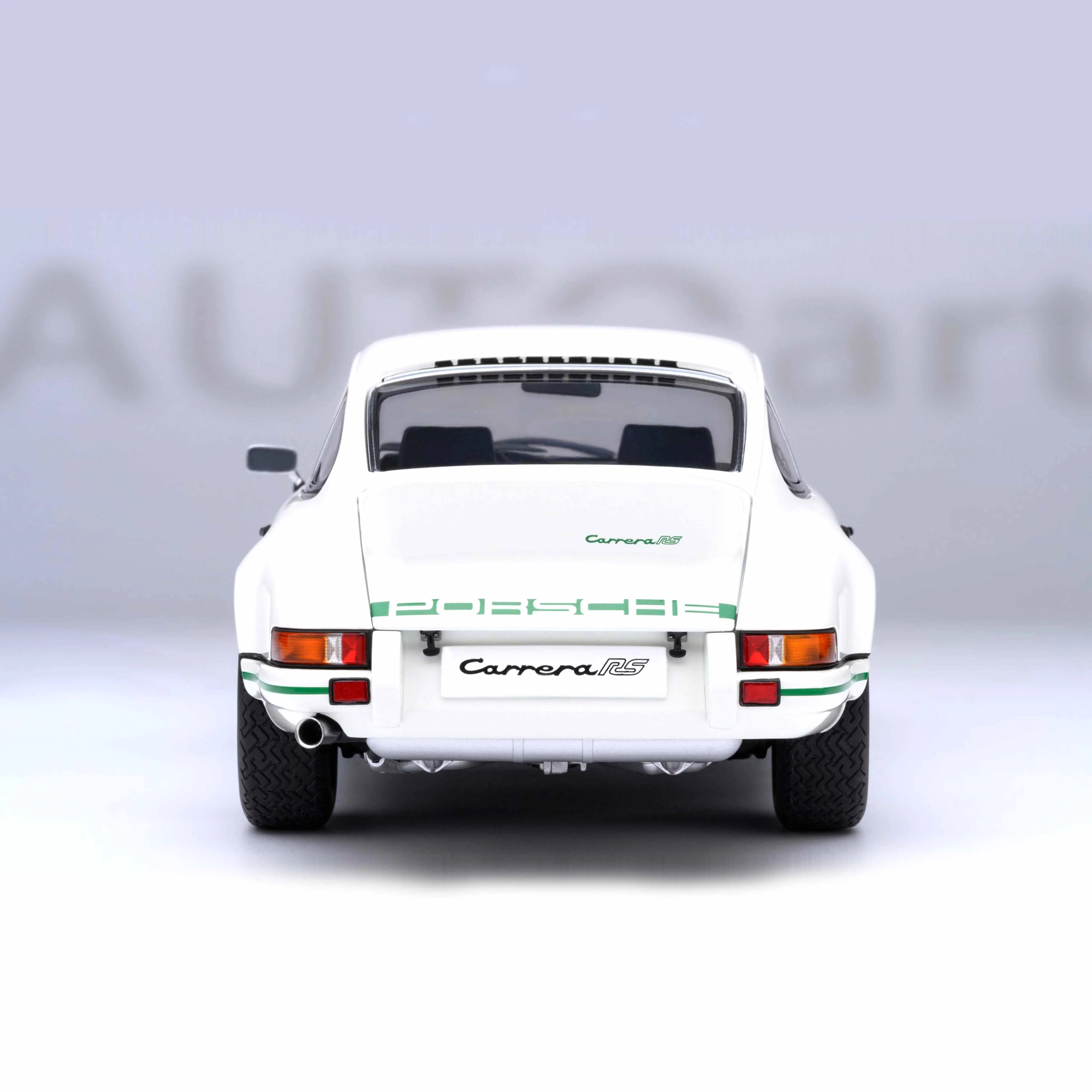 Porsche 911 Carrera 2.7 RS (Grand Prix blanc avec bandes vertes) 1/18 - Image 6