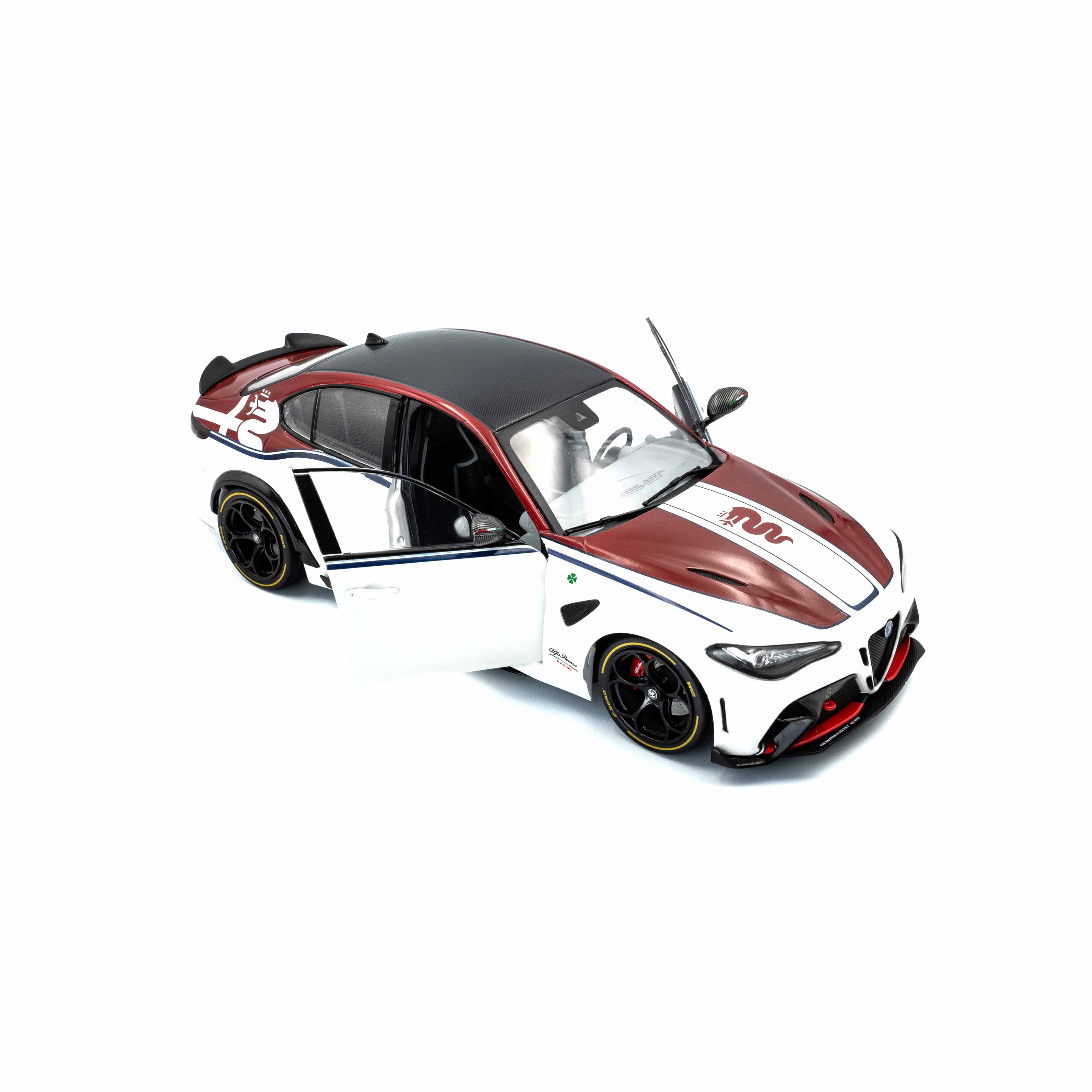 Alfa Romeo Giulia GTA-M Bianco I Rosso Blanc 2023 1/18 - Image 5