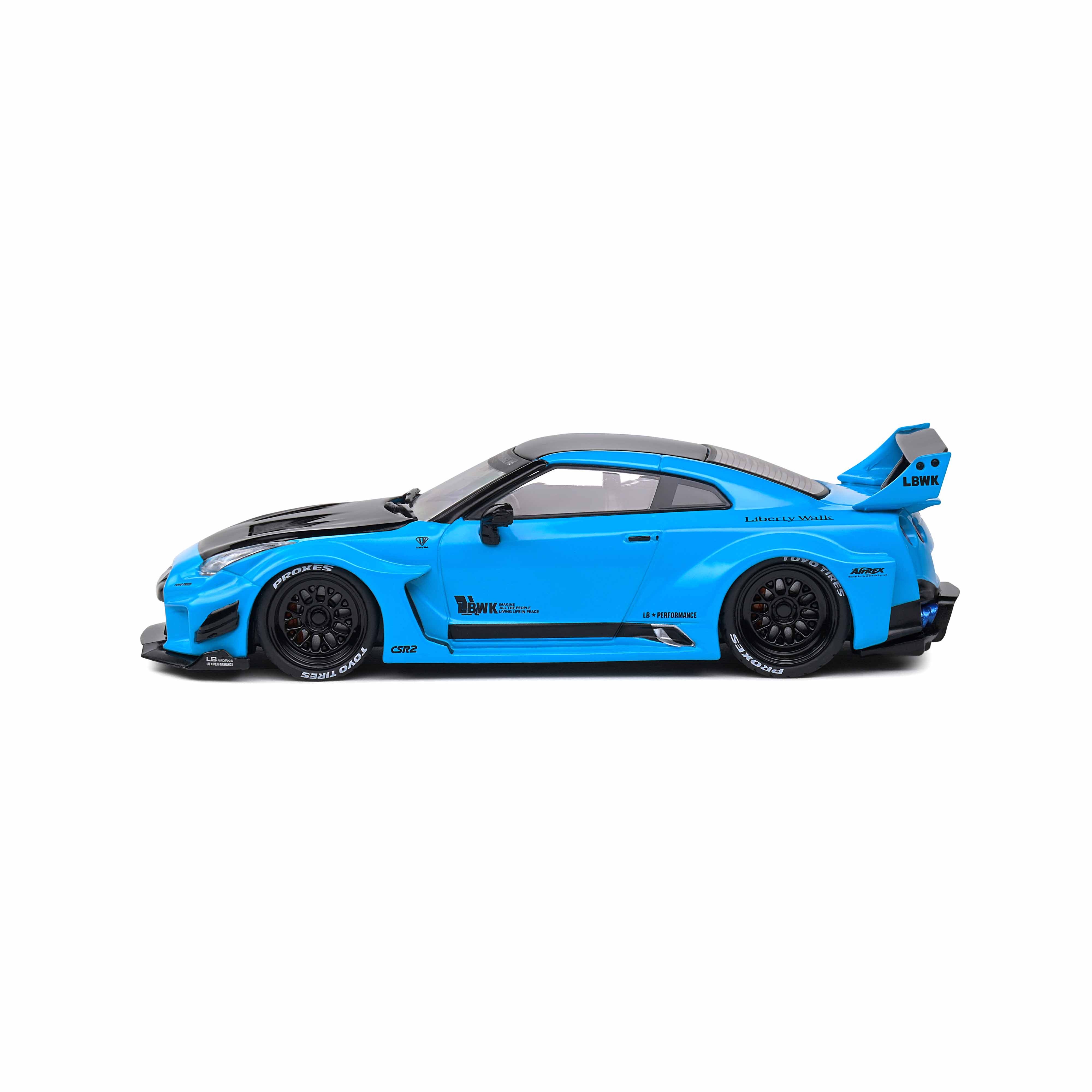 Nissan GTR35 LBWK Silhouette Turquoise 2019 1/43 - Image 2