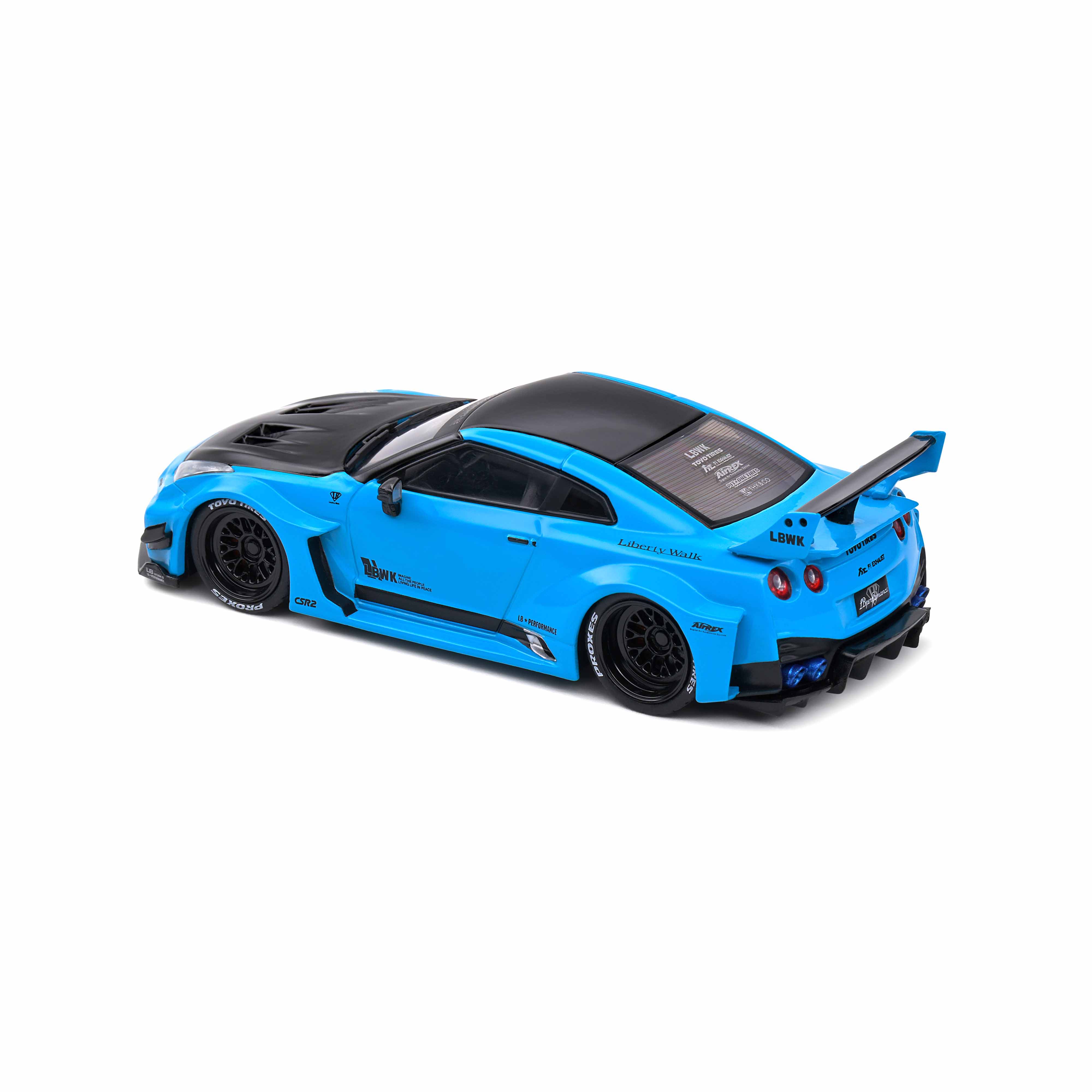 Nissan GTR35 LBWK Silhouette Turquoise 2019 1/43 - Image 5