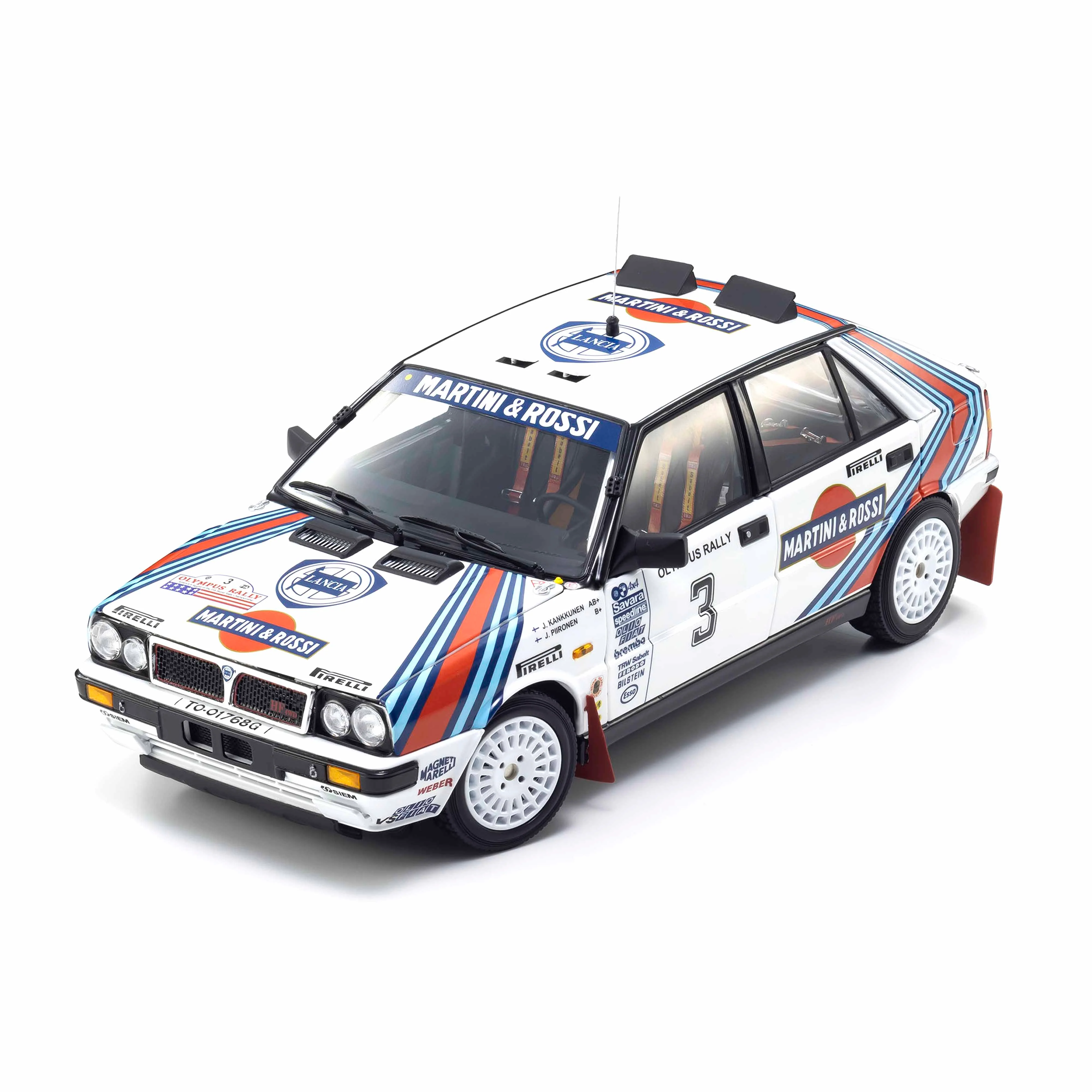 Lancia Delta HF 4WD 1987 Olympus Rally MARTINI ROSSI N°3 1/18 - Image 4