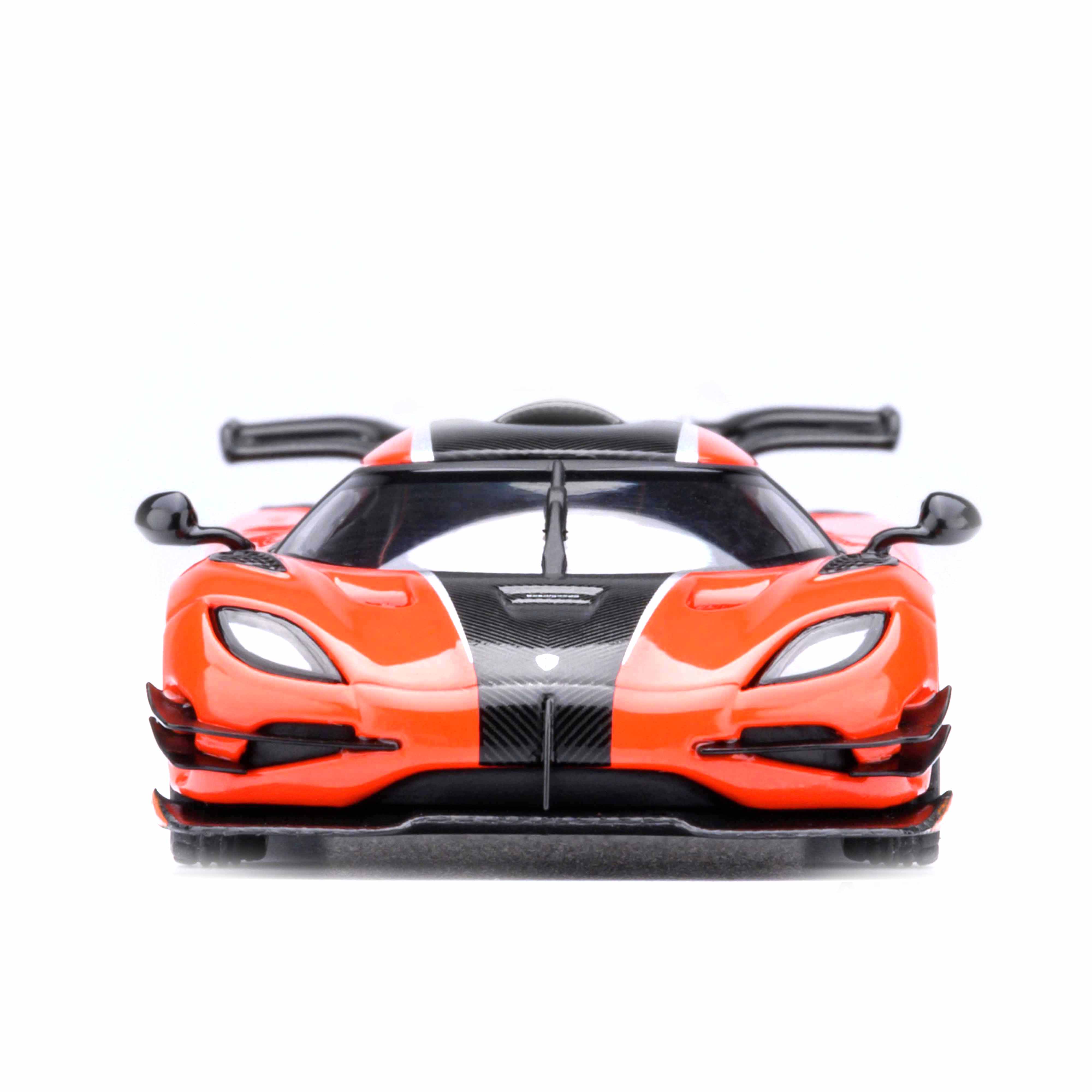 Koenigsegg One : 1 Orange lave/Fibre de carbone/Bandes argentées 1/64 - Image 5