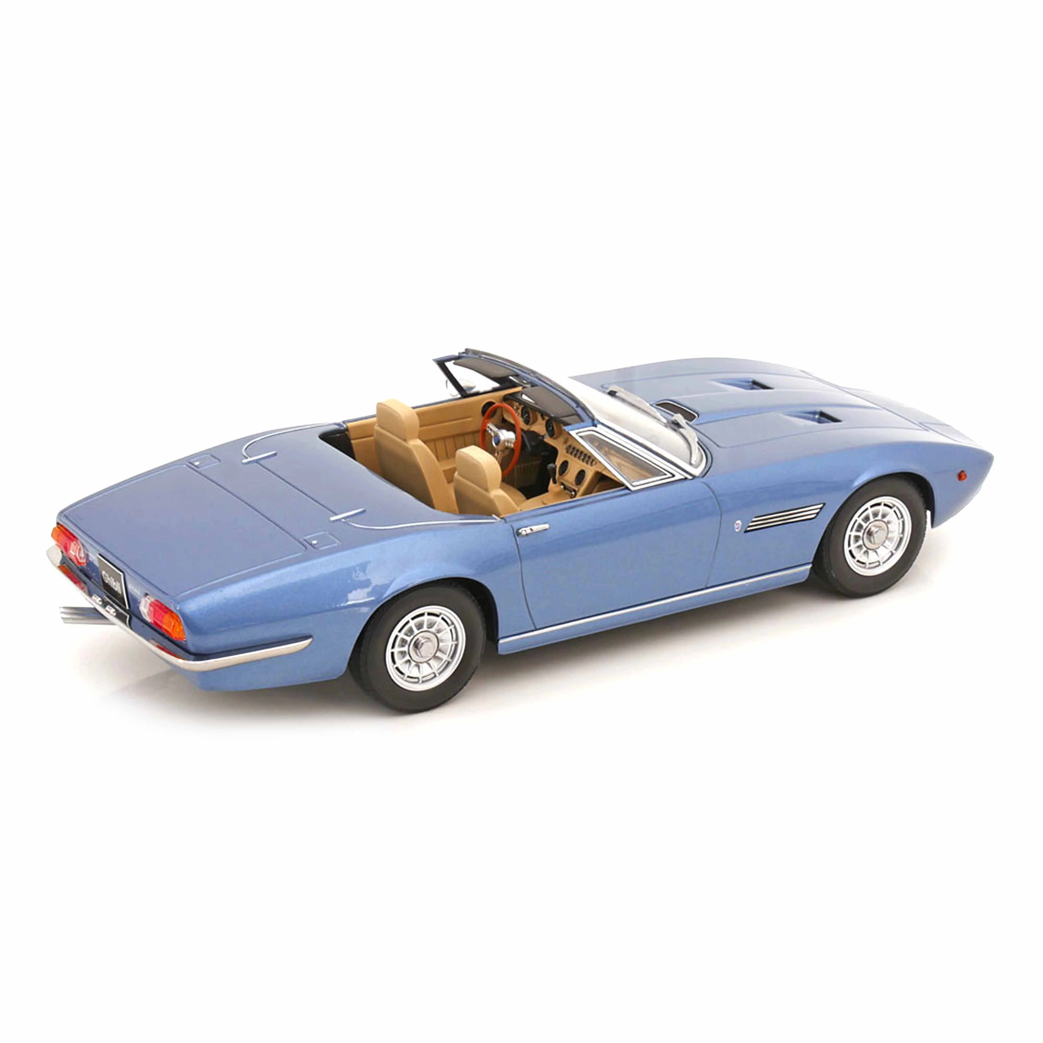 Maserati Ghibli Spyder 1970 Bleu Clair Métallisé 1/18 - Image 3