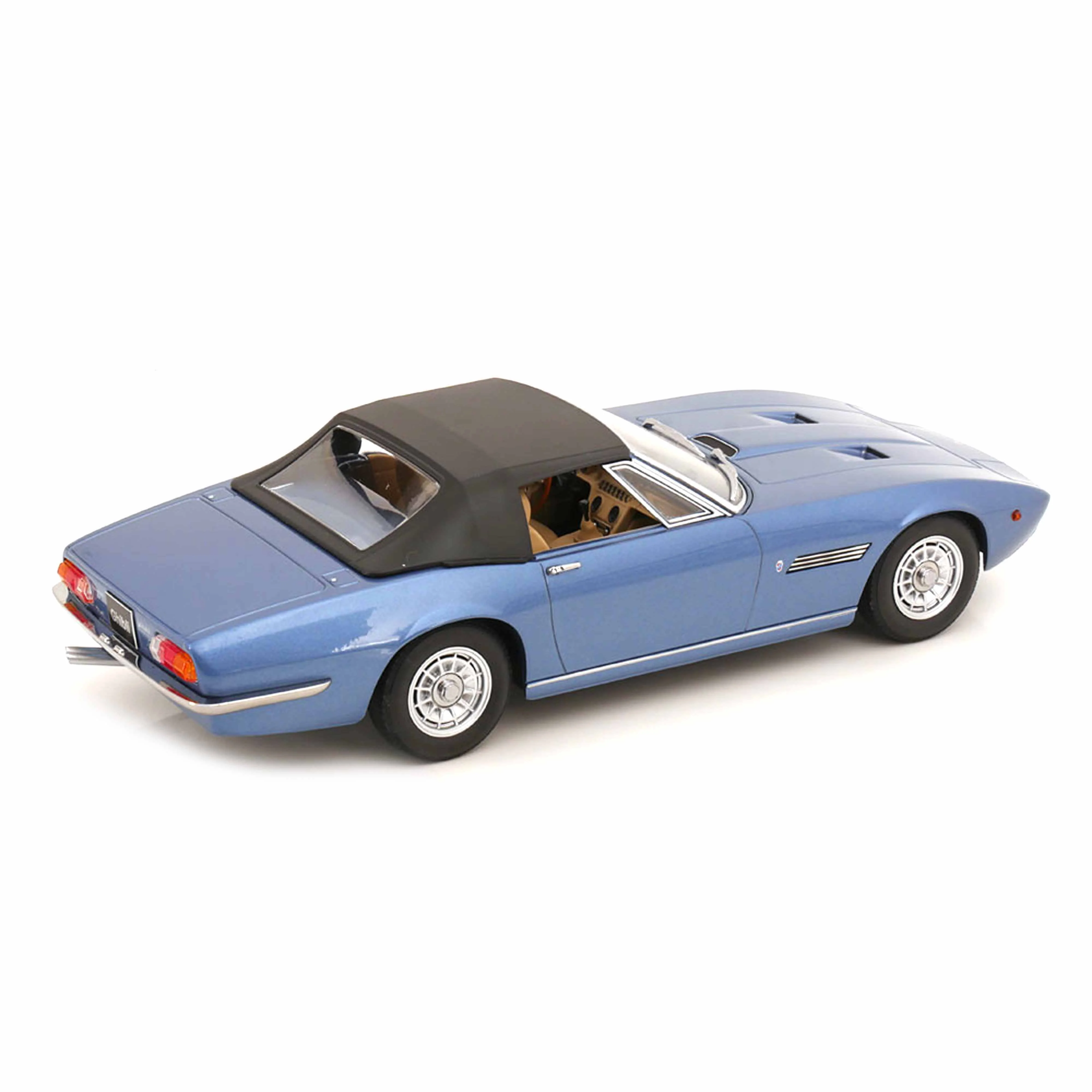 Maserati Ghibli Spyder 1970 Bleu Clair Métallisé 1/18 - Image 4