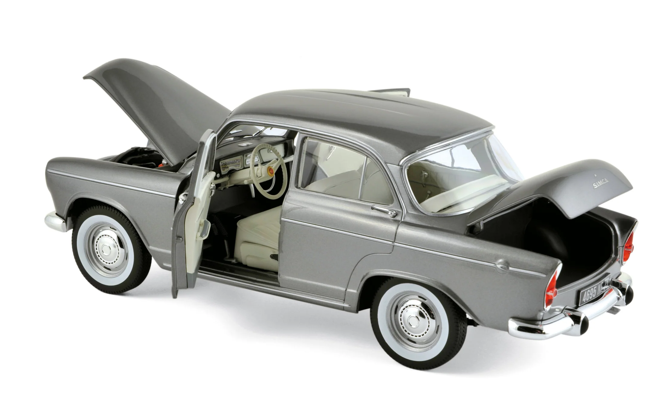 Simca Aronde Montlhéry Spéciale 1962 Gris Métallique 1/18 - Image 2