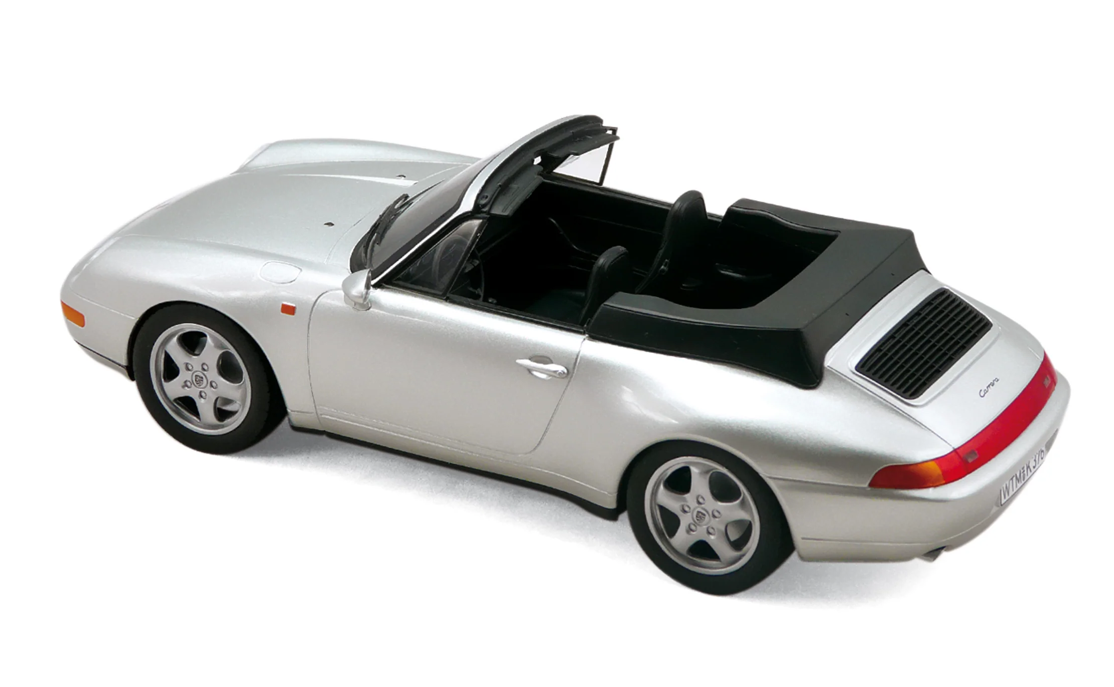 Porsche 911 Cabriolet 1994 Argent 1/18 - Image 2