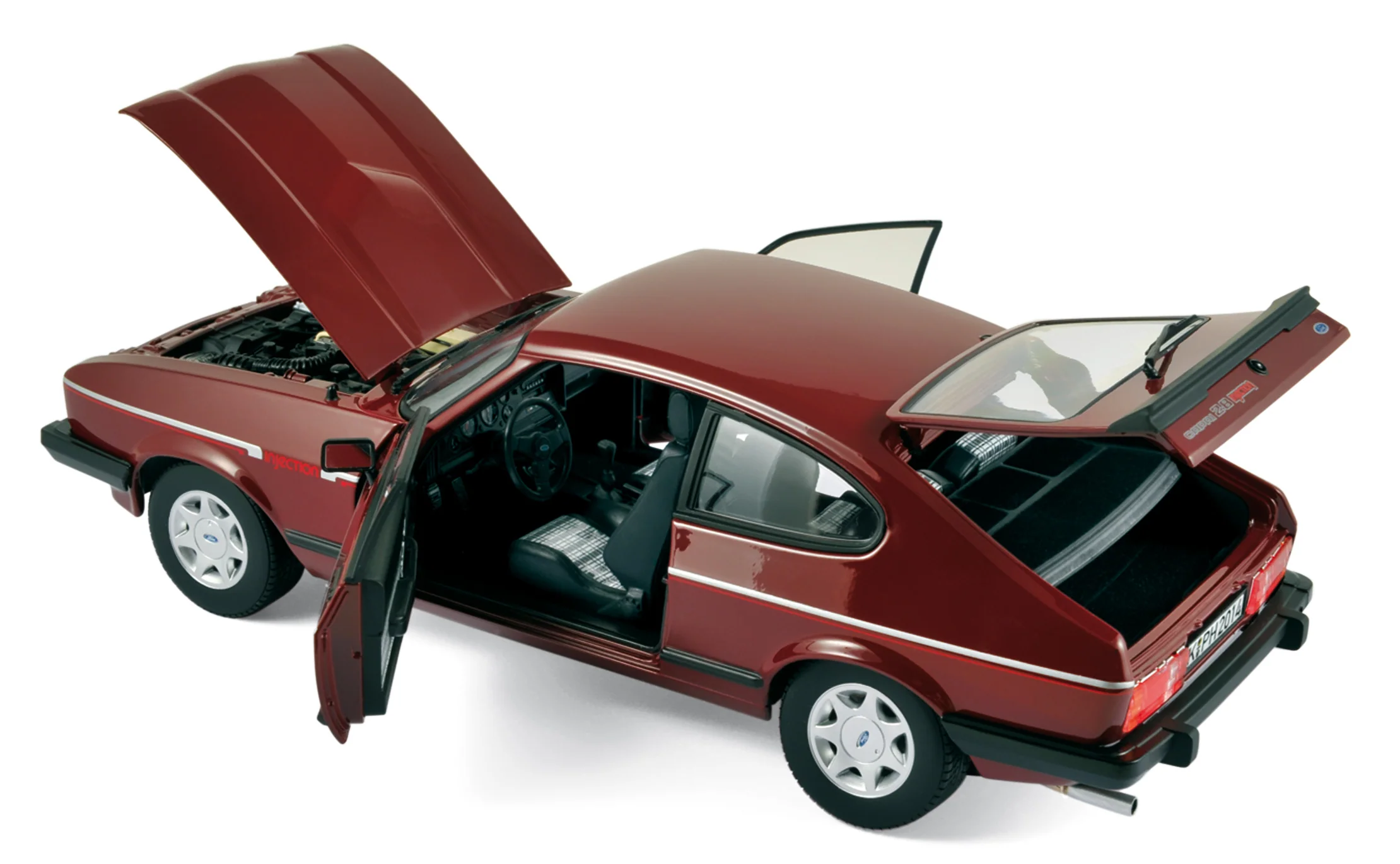 Ford Capri Mk.III 2.8 Injection 1982 Rouge 1/18 - Image 2