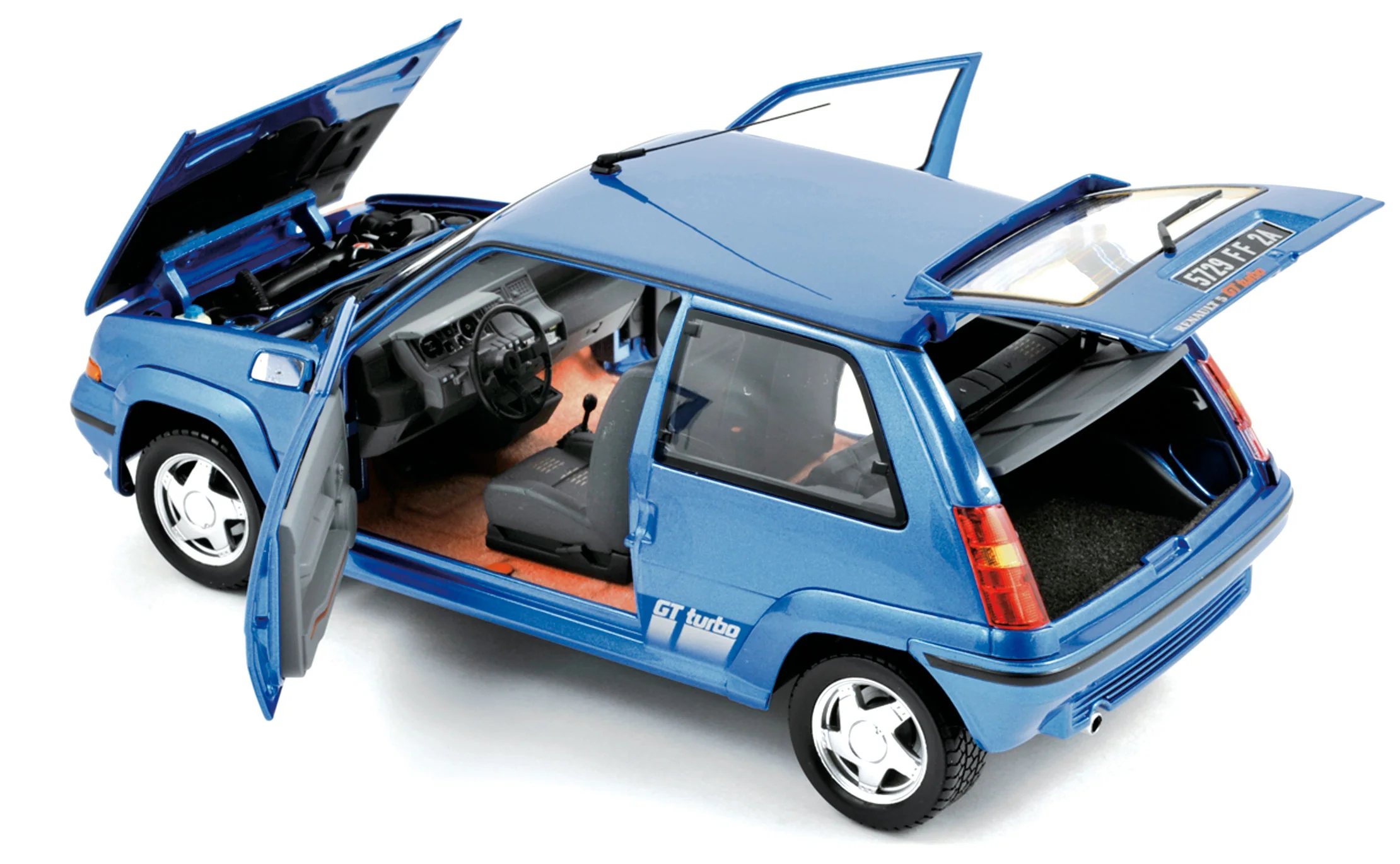 Renault Super 5 GT Turbo 1987 Bleu Lumière Métallique 1/18 - Image 2