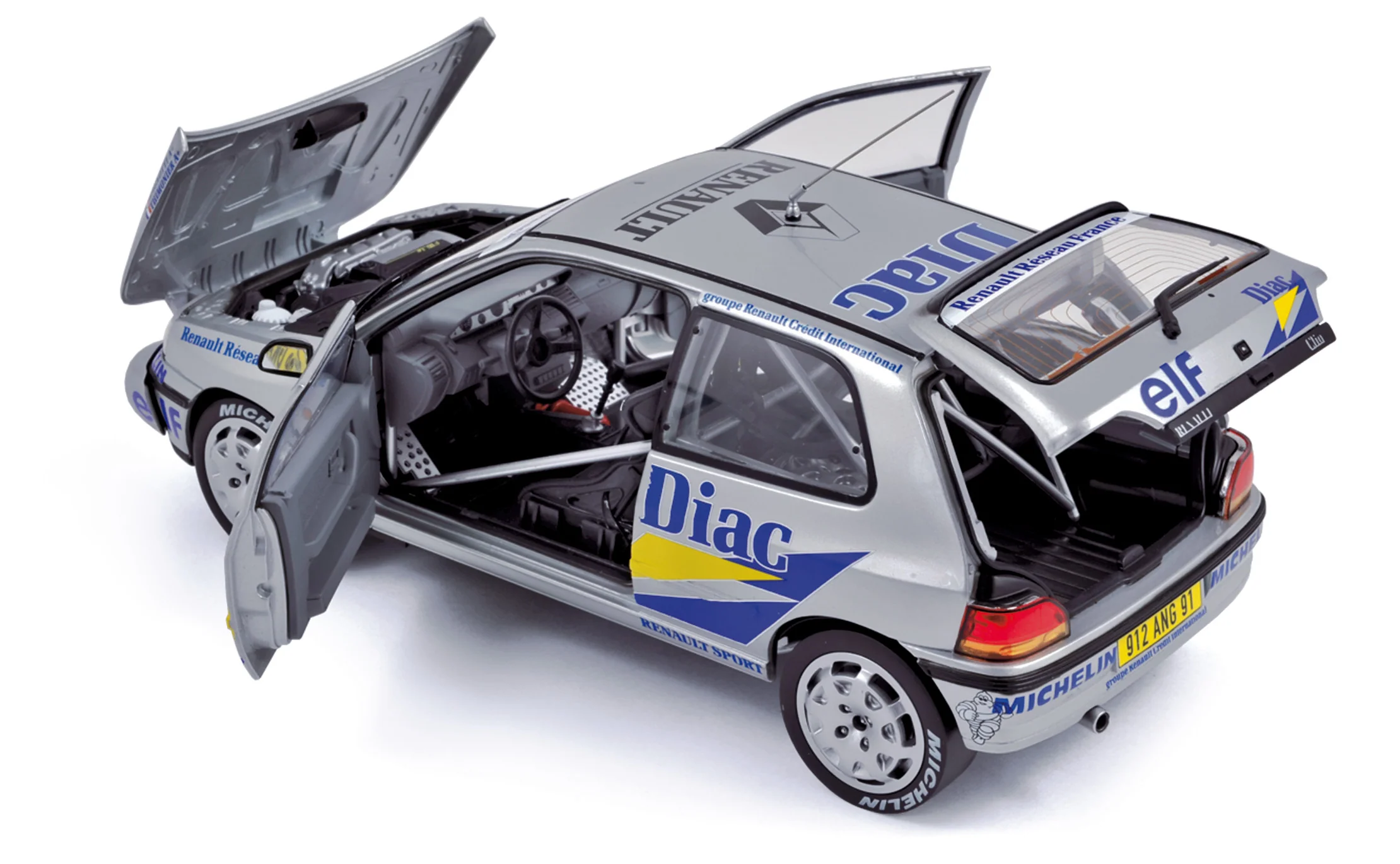 Renault Clio 16S 1991 Rallye Grasse Alpin 3 Ragnotti/Thimonier 1/18 - Image 2