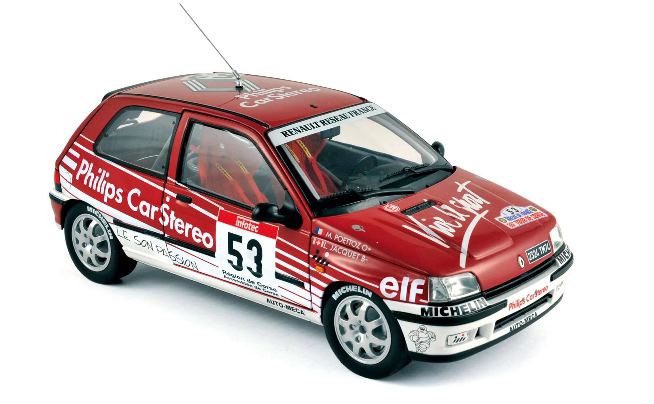 Renault Clio 16S 1991 Rallye Corse 53 Racing Renault 1/18