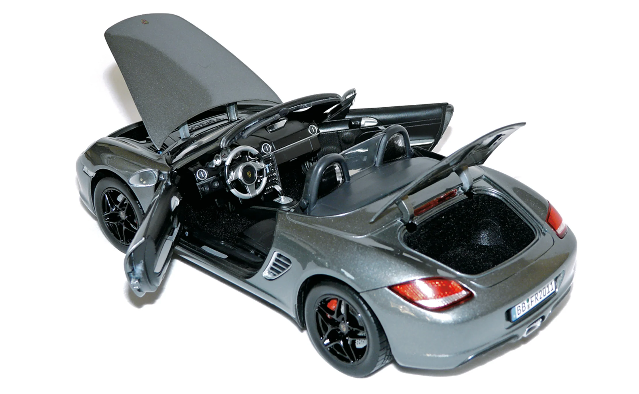 Porsche Boxster S 2009 Gris Météore 1/18 - Image 2