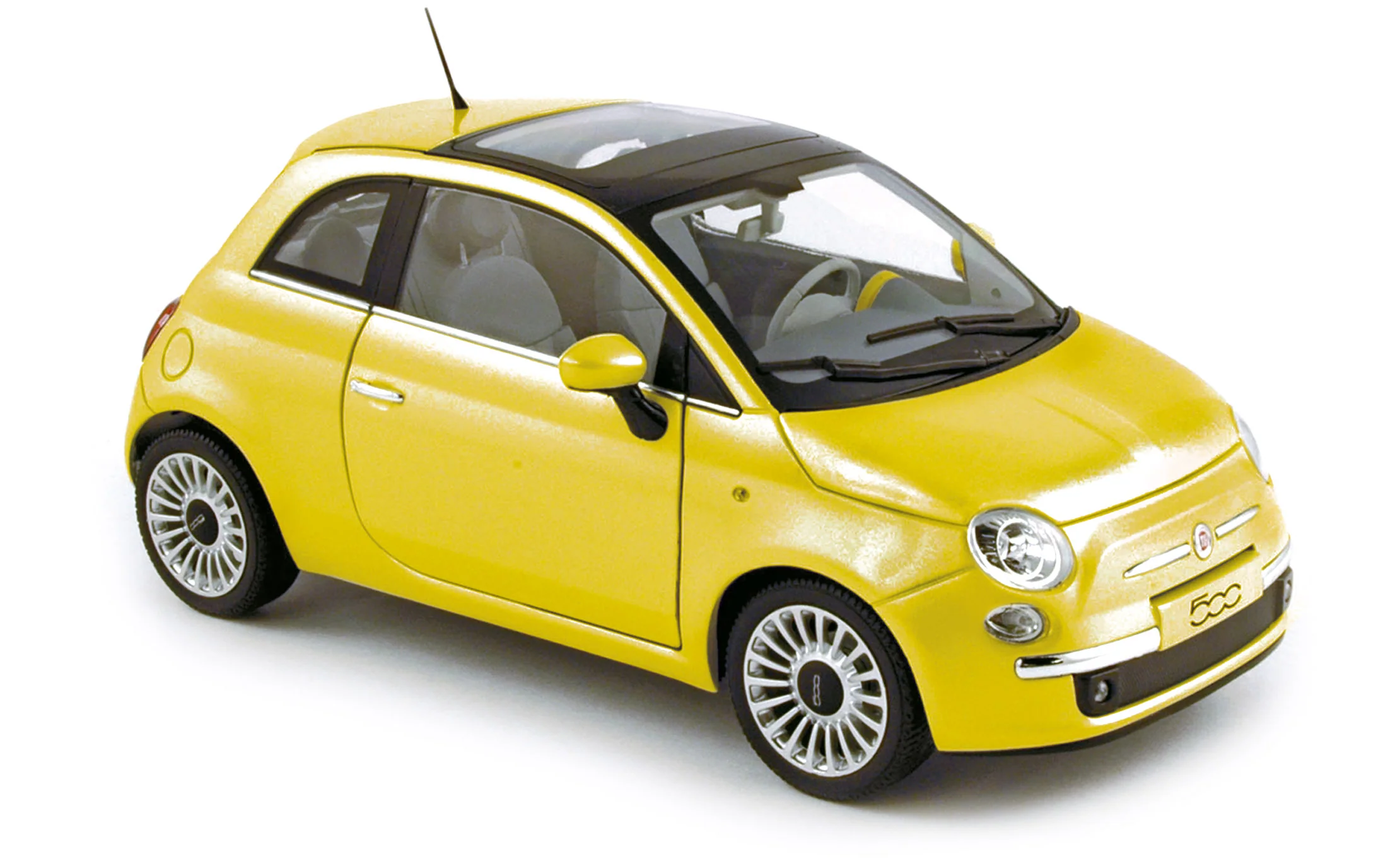 Fiat 500 Lounge 2007 Jaune 1/18