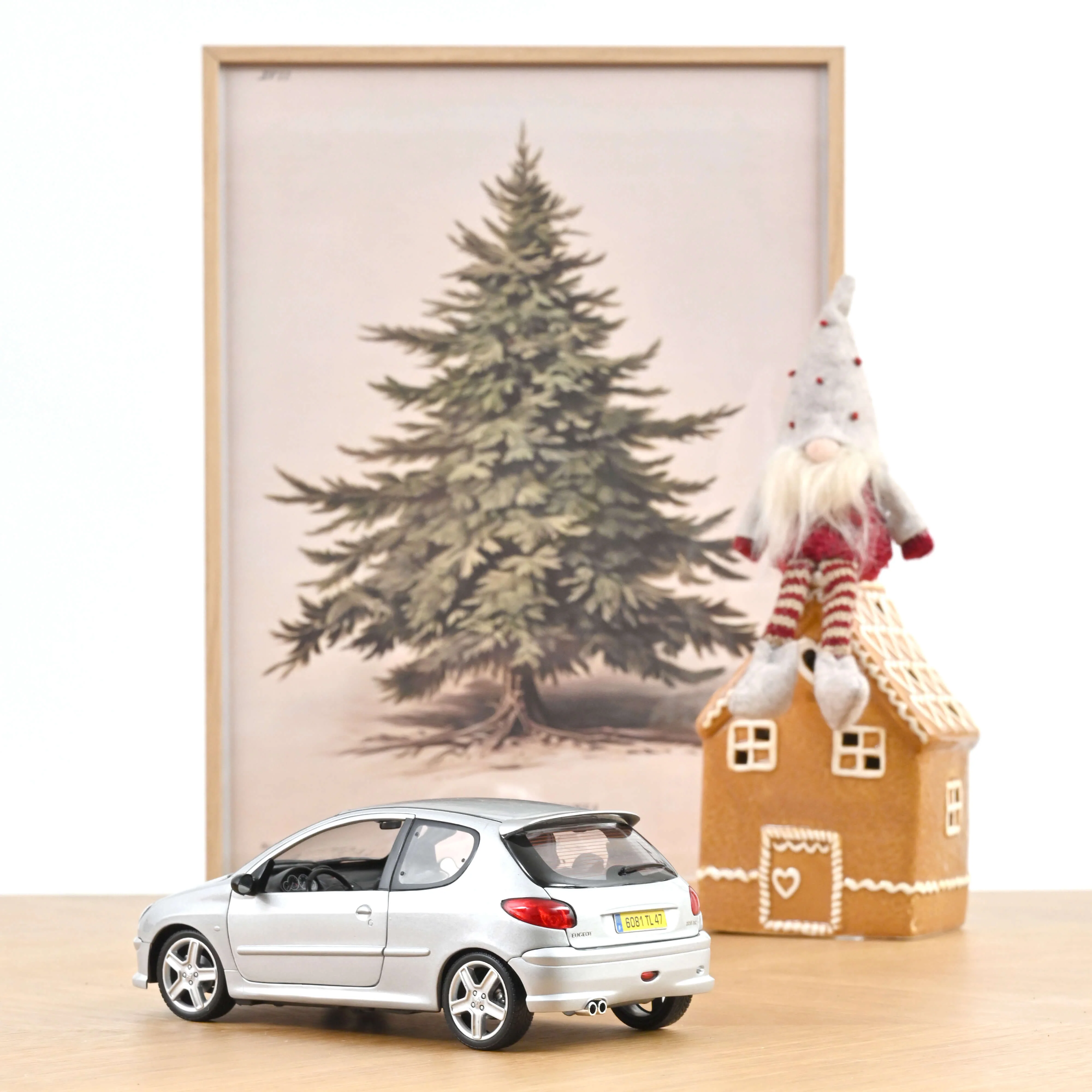 Peugeot 206 RC 2003 Argent Aluminium 1/18 - Image 3