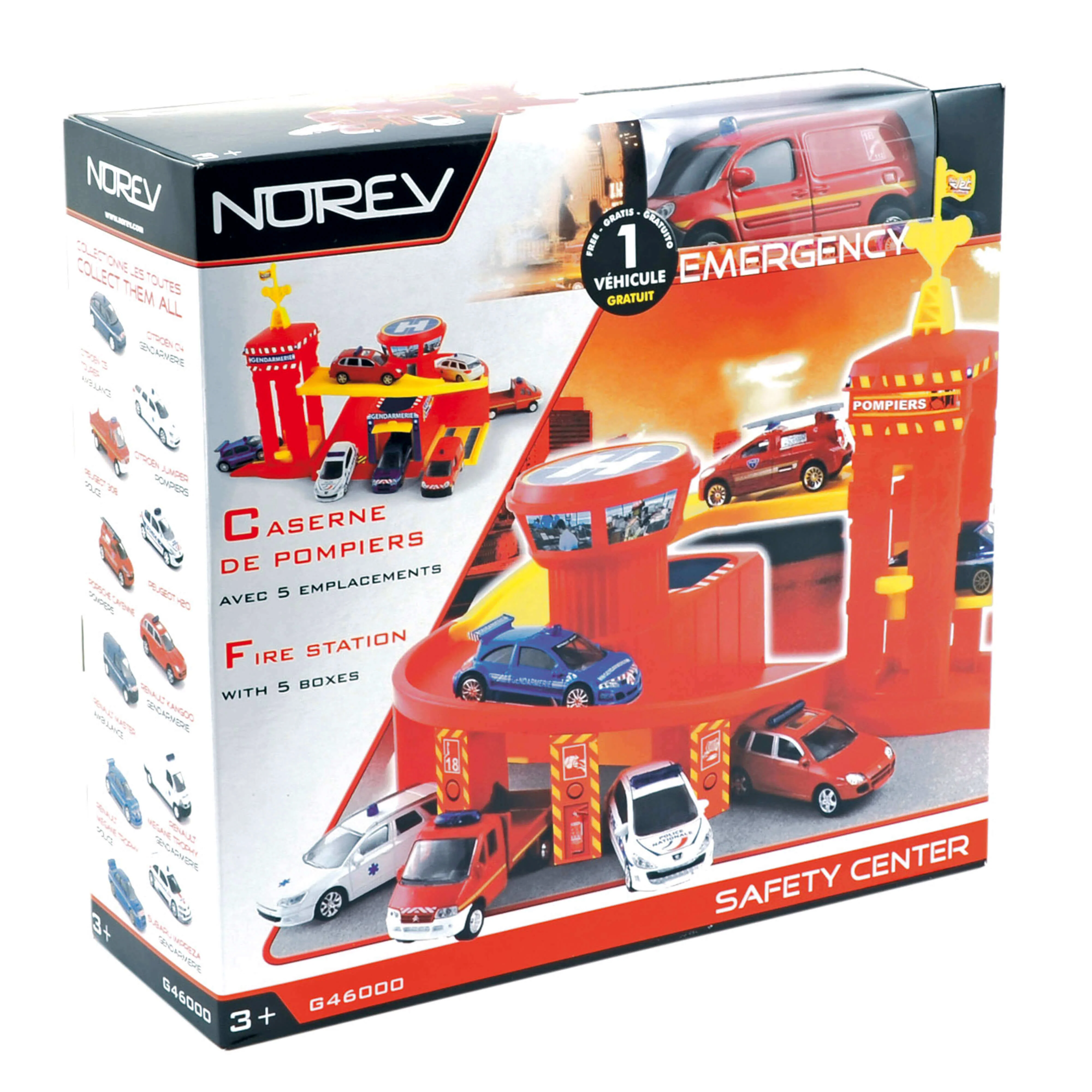 Centre de secours Pompiers et Gendarmerie + 1 Véhicule 1/64 - Image 3